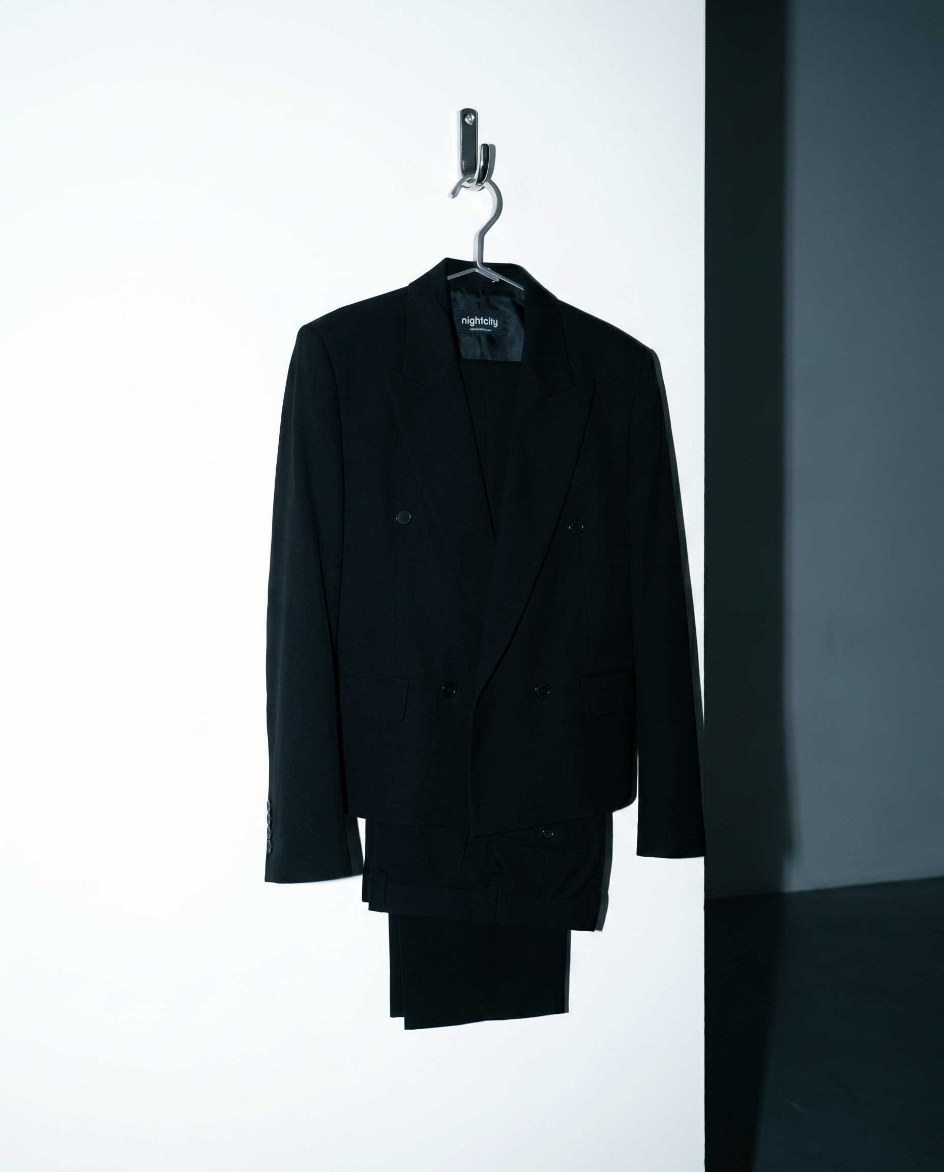 Boxy Low-Lapel Double-Breasted Relaxed Suit Set-14