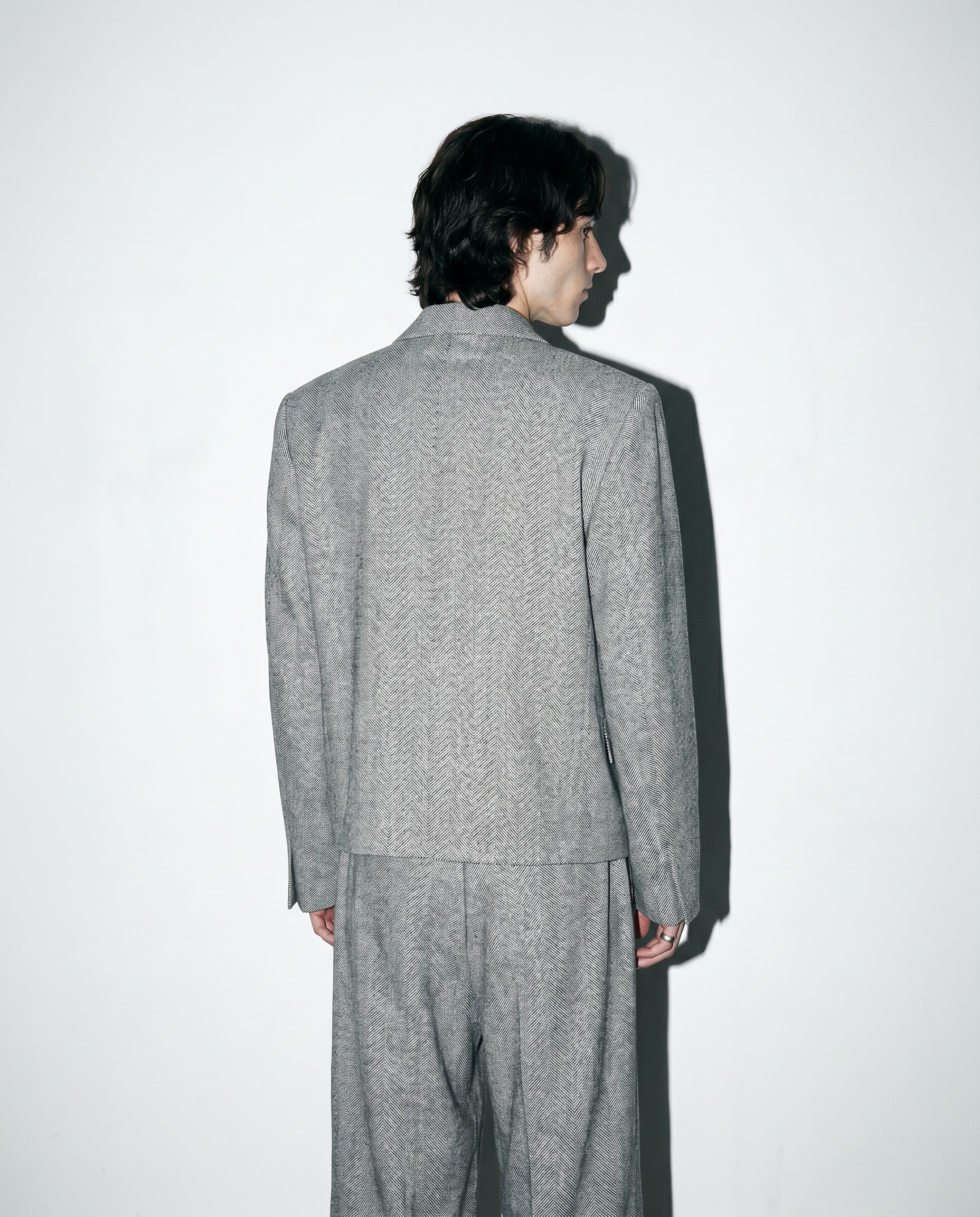 Boxy Low-Lapel Double-Breasted Relaxed Suit Set-5