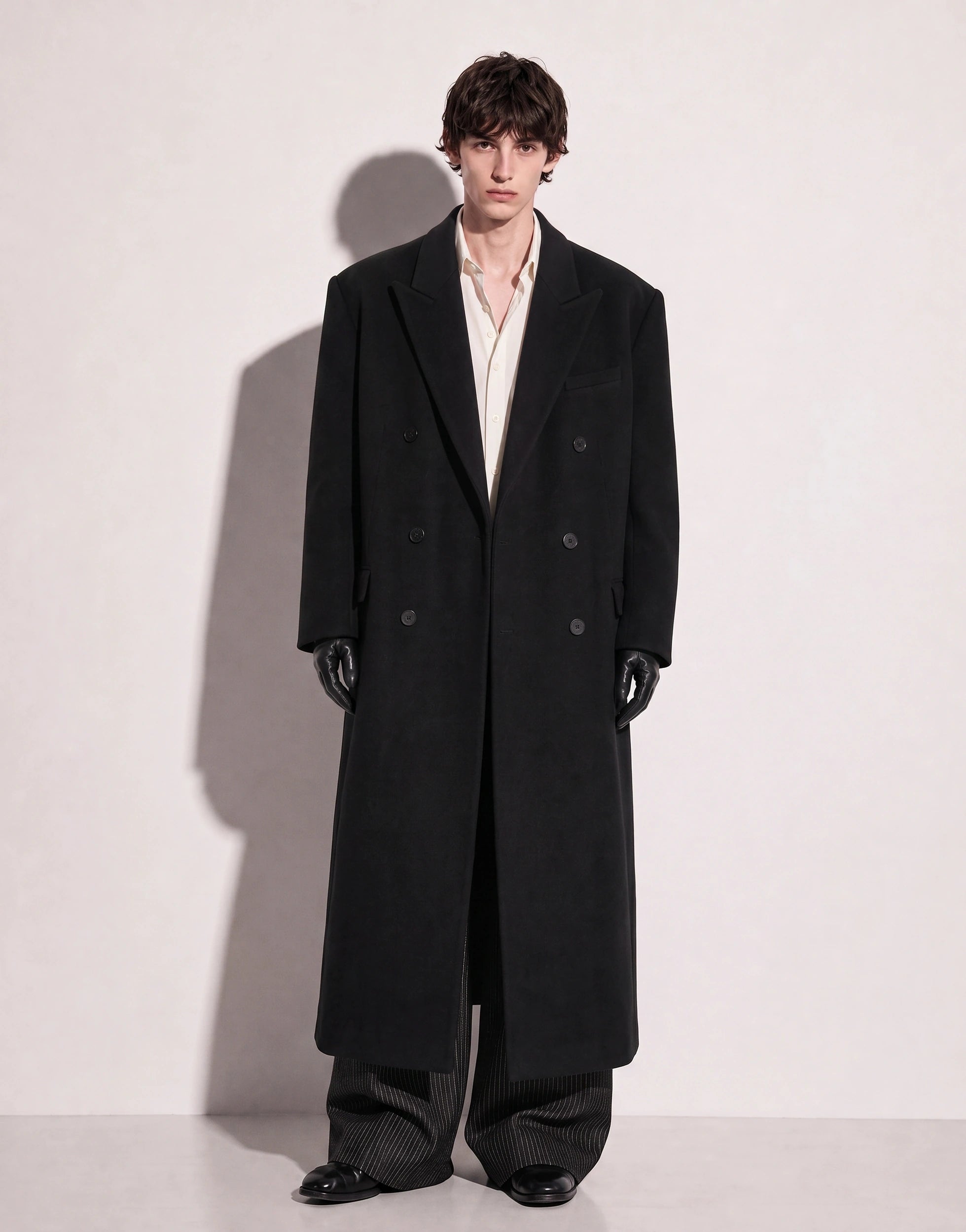 Boxy Longline Double-Breasted Coat
