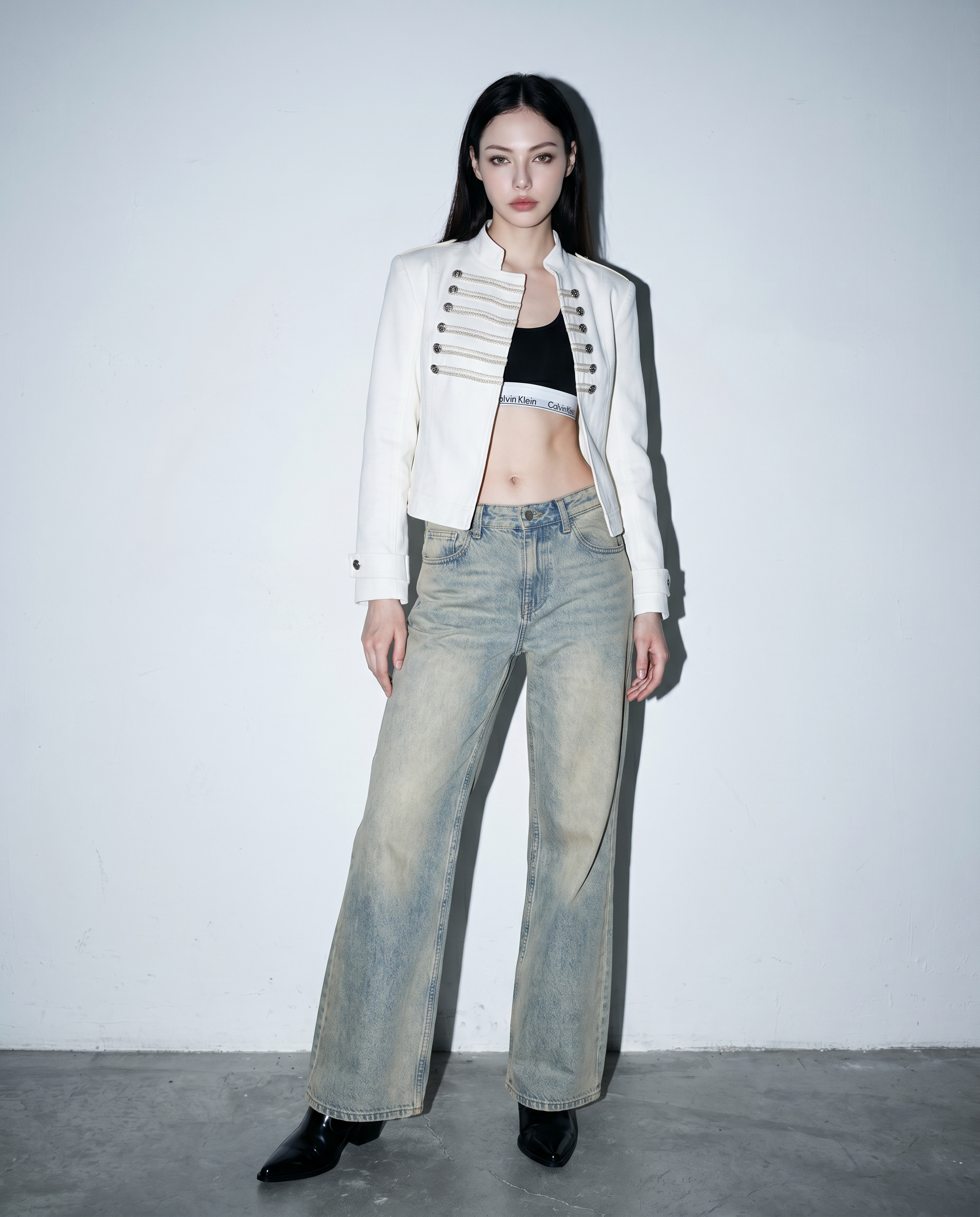 Braided Split Front Military Jacket-4