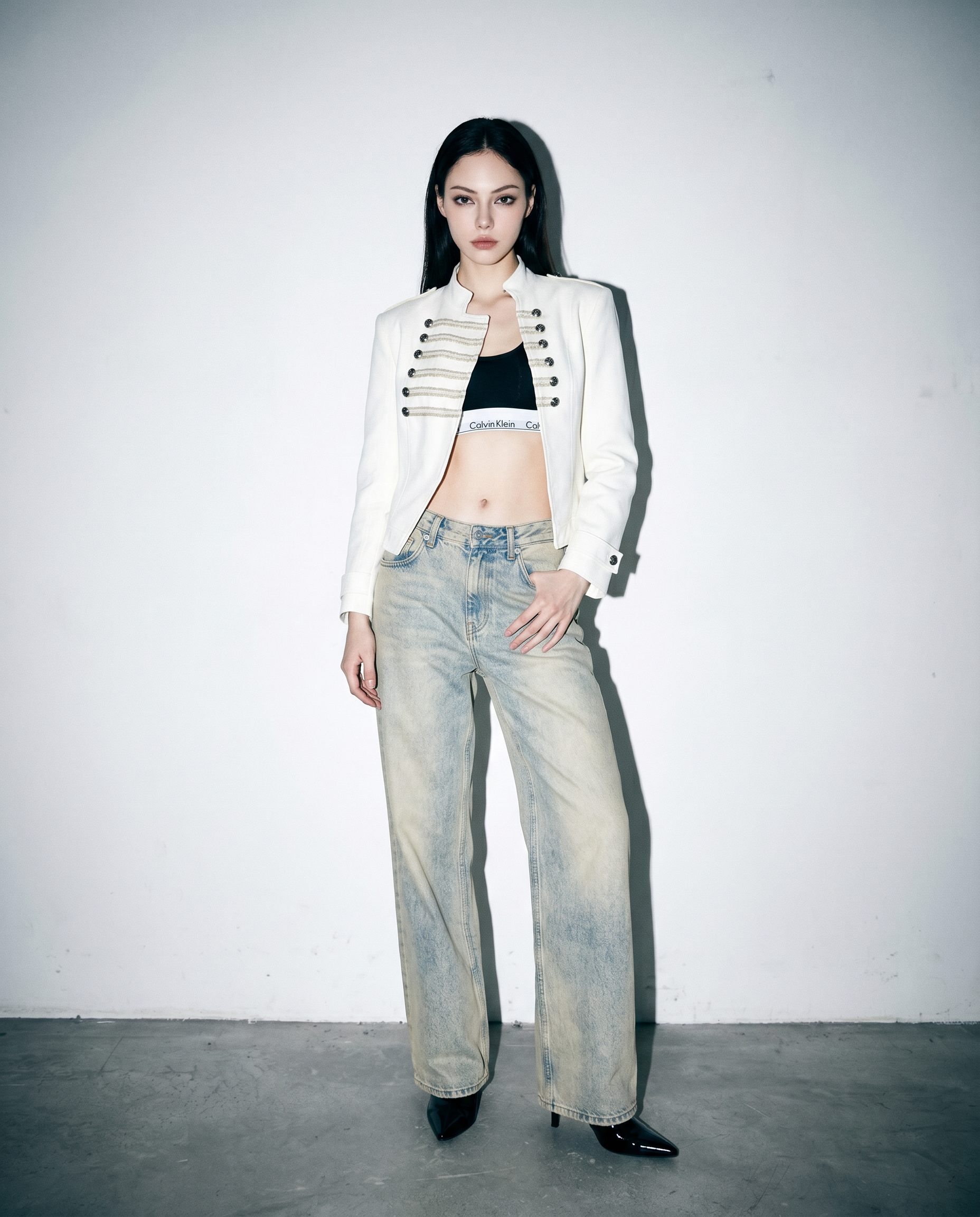 Braided Split Front Military Jacket-5