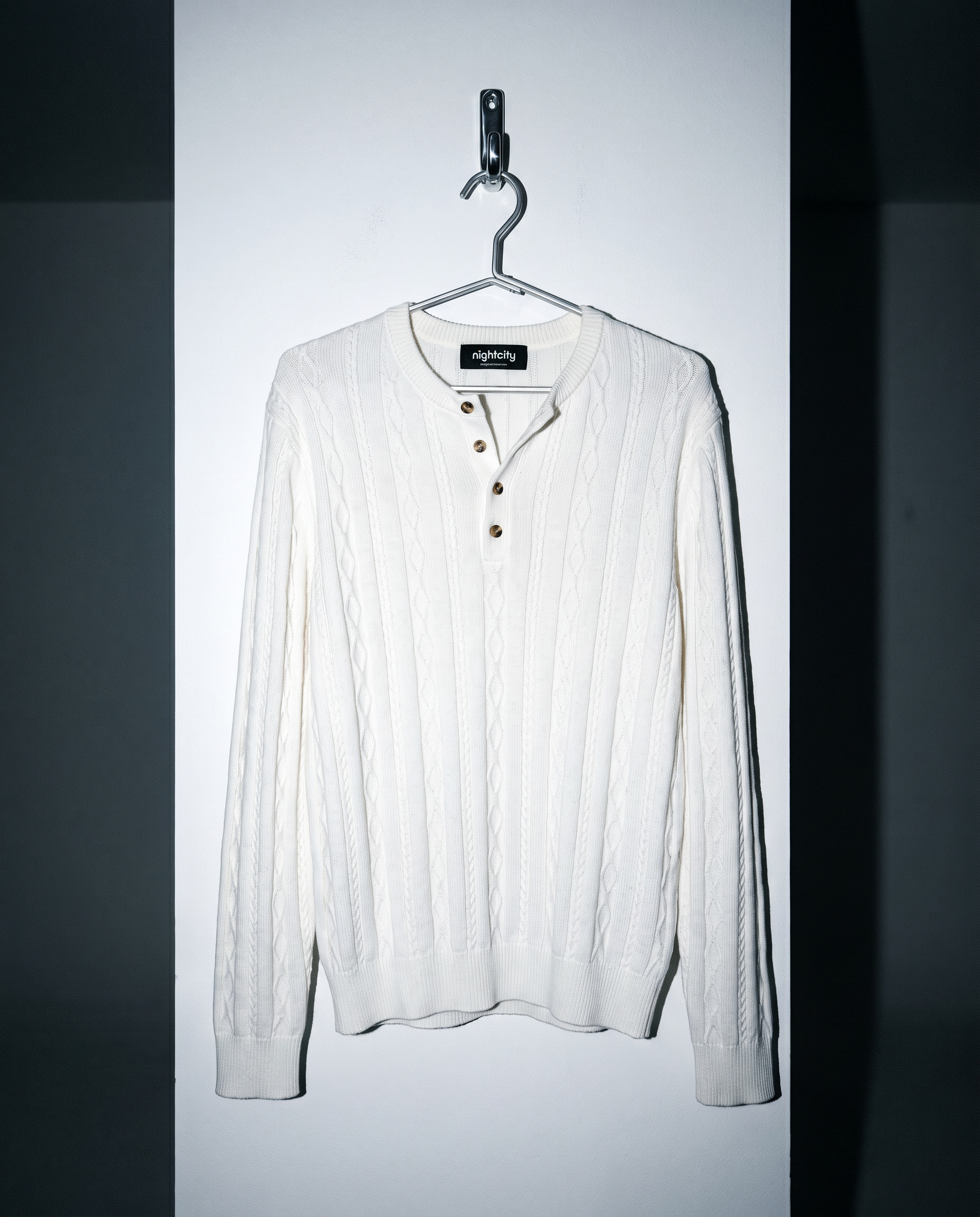 Cable Knit Henley Pullover Top-7