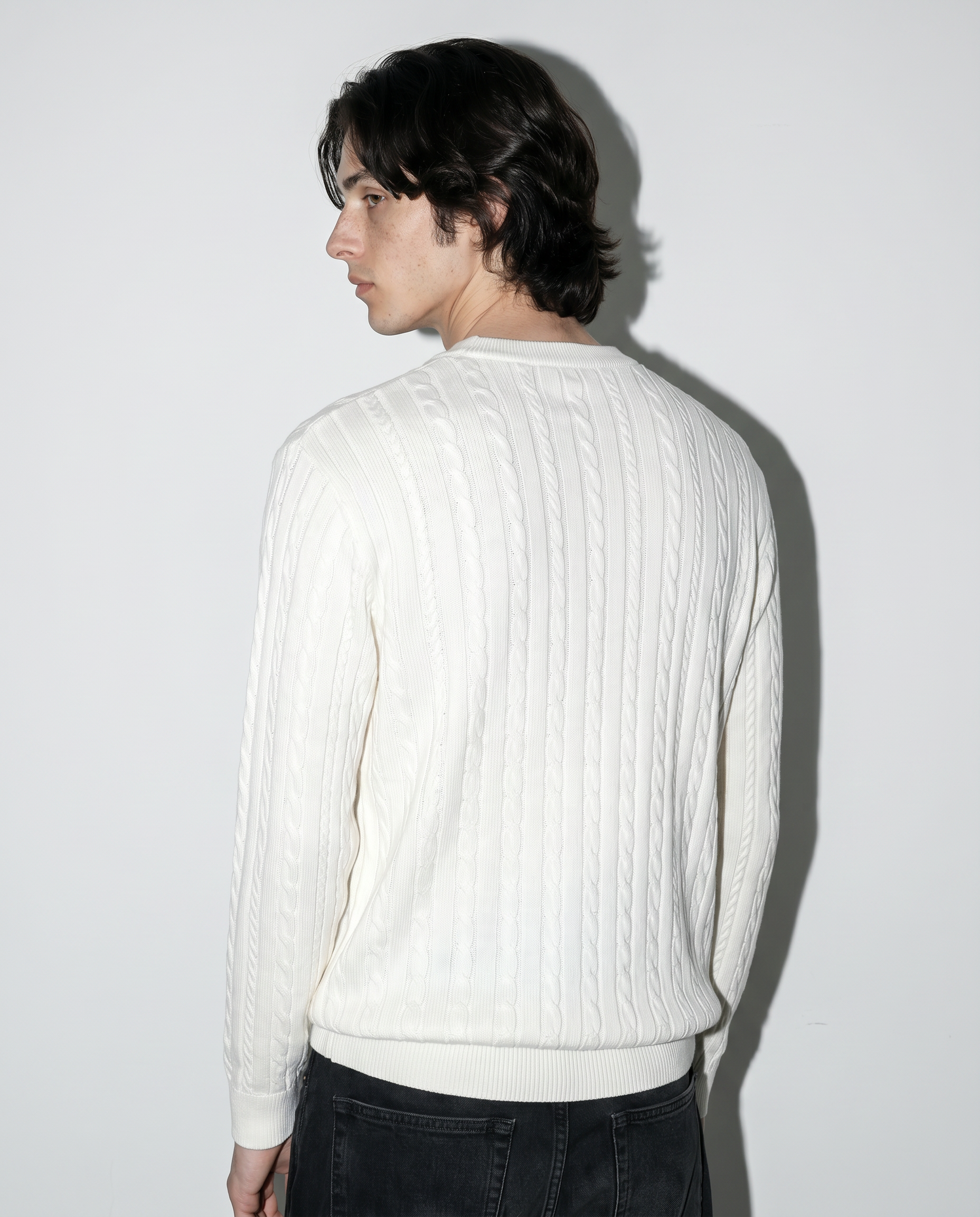 Cable Knit Henley Pullover Top-3