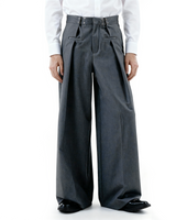 Adjustable Waist Hook Pleated Pants - nightcity clothing