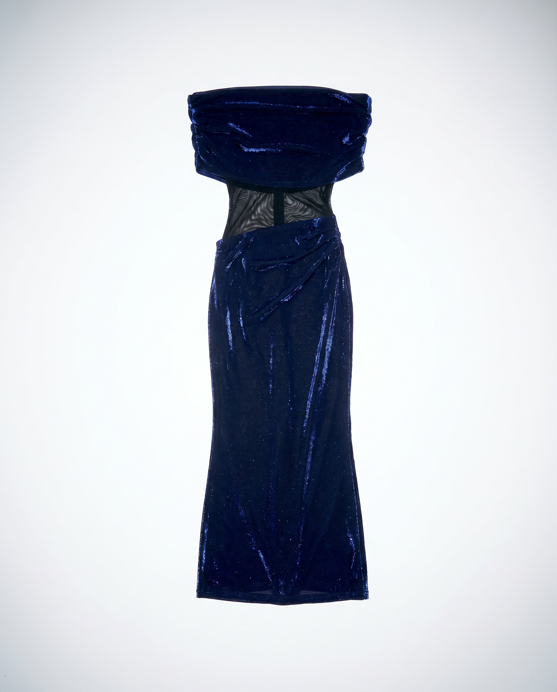 Draped Off Shoulder Shimmer Bodycon Maxi Dress-9