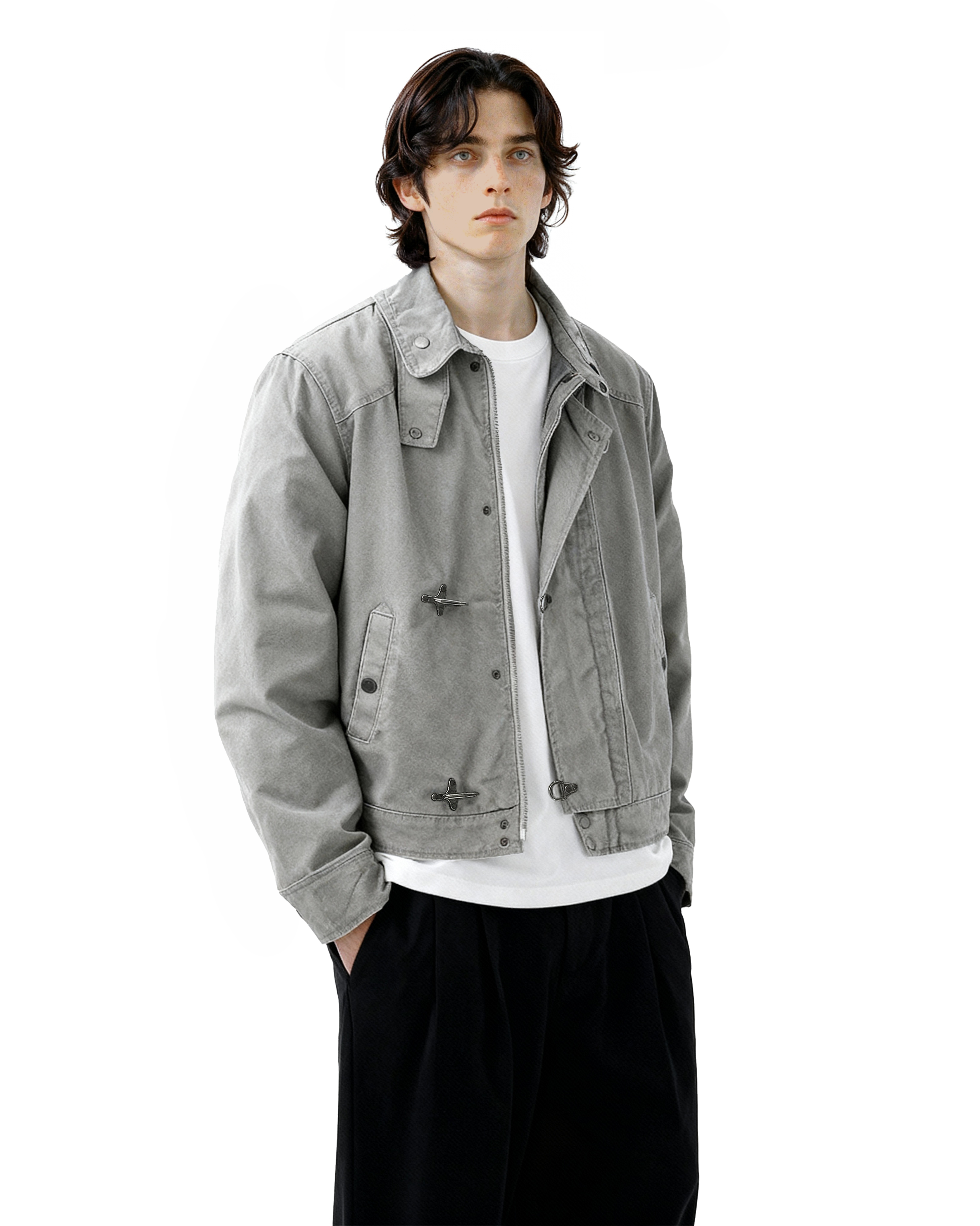 Fireman Clasp Utility Worker Jacket with Stand Collar – nightcity
