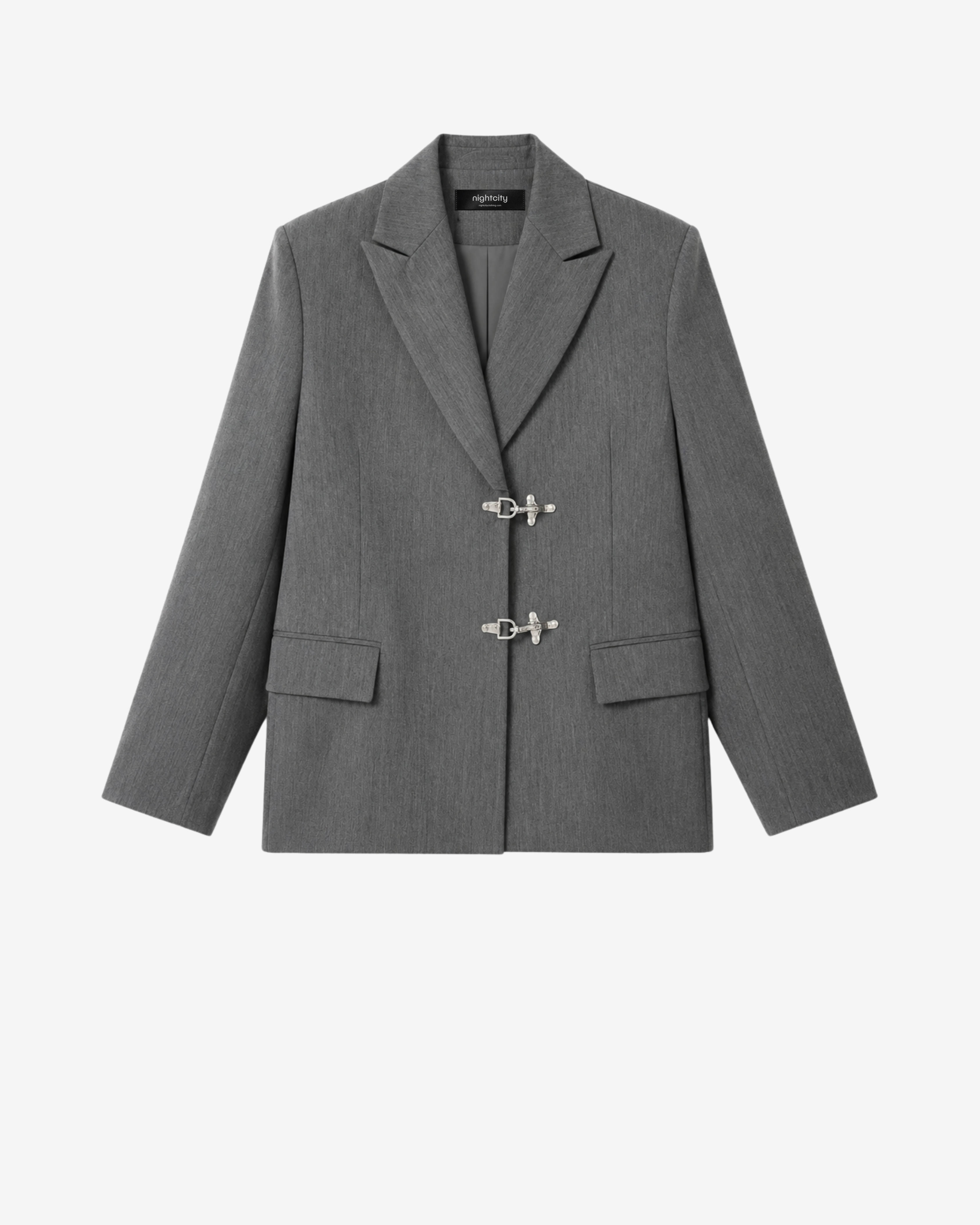 Oversized Fireman Buckle Blazer-34
