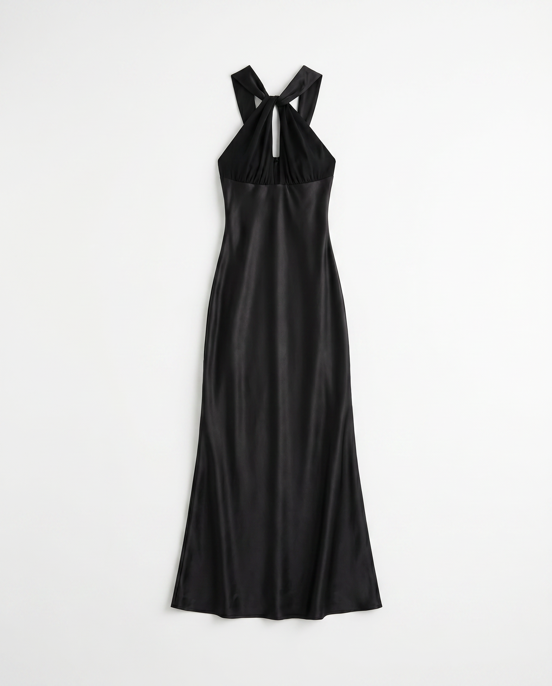 Halter Neck Cutout Satin Maxi Dress-19