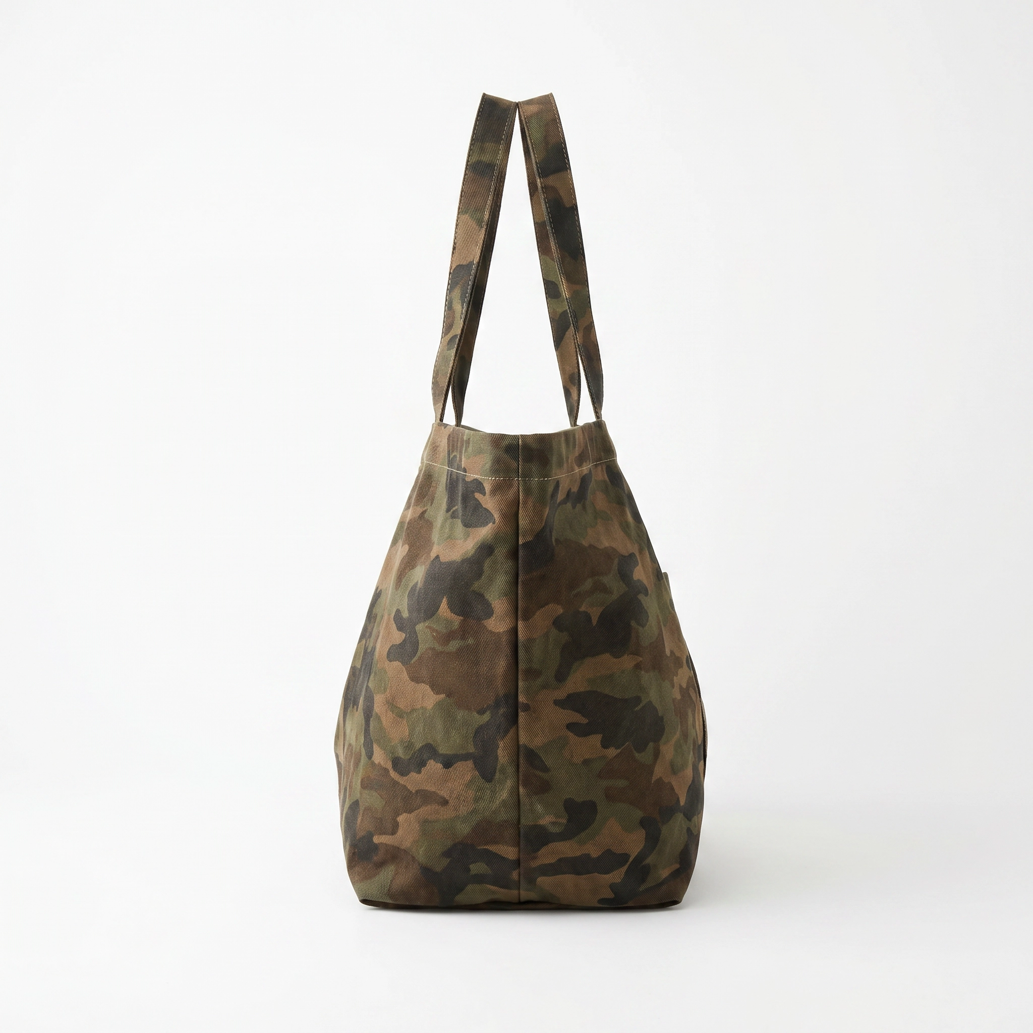 Camo Print Canvas Tote Bag-6