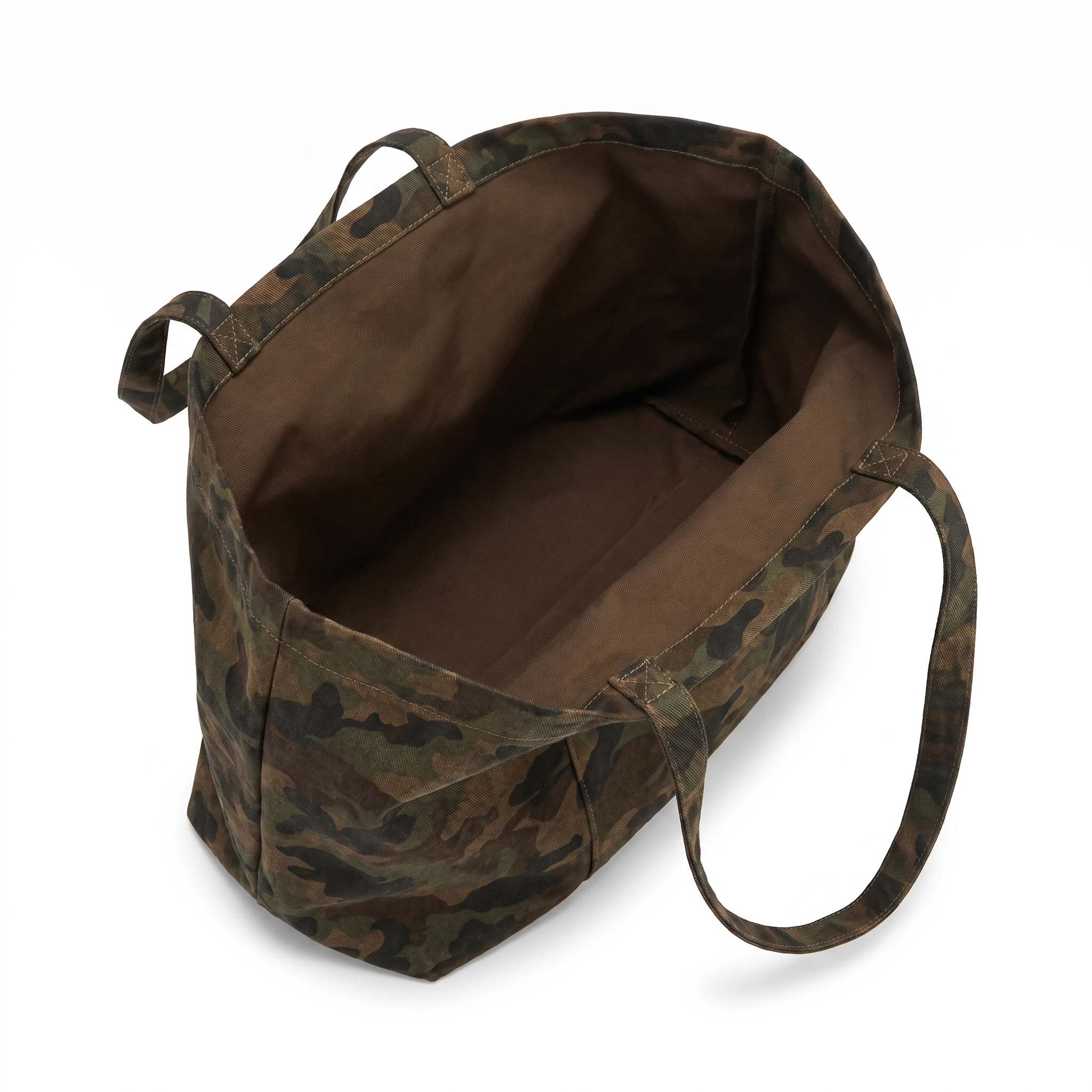 Camo Print Canvas Tote Bag-5