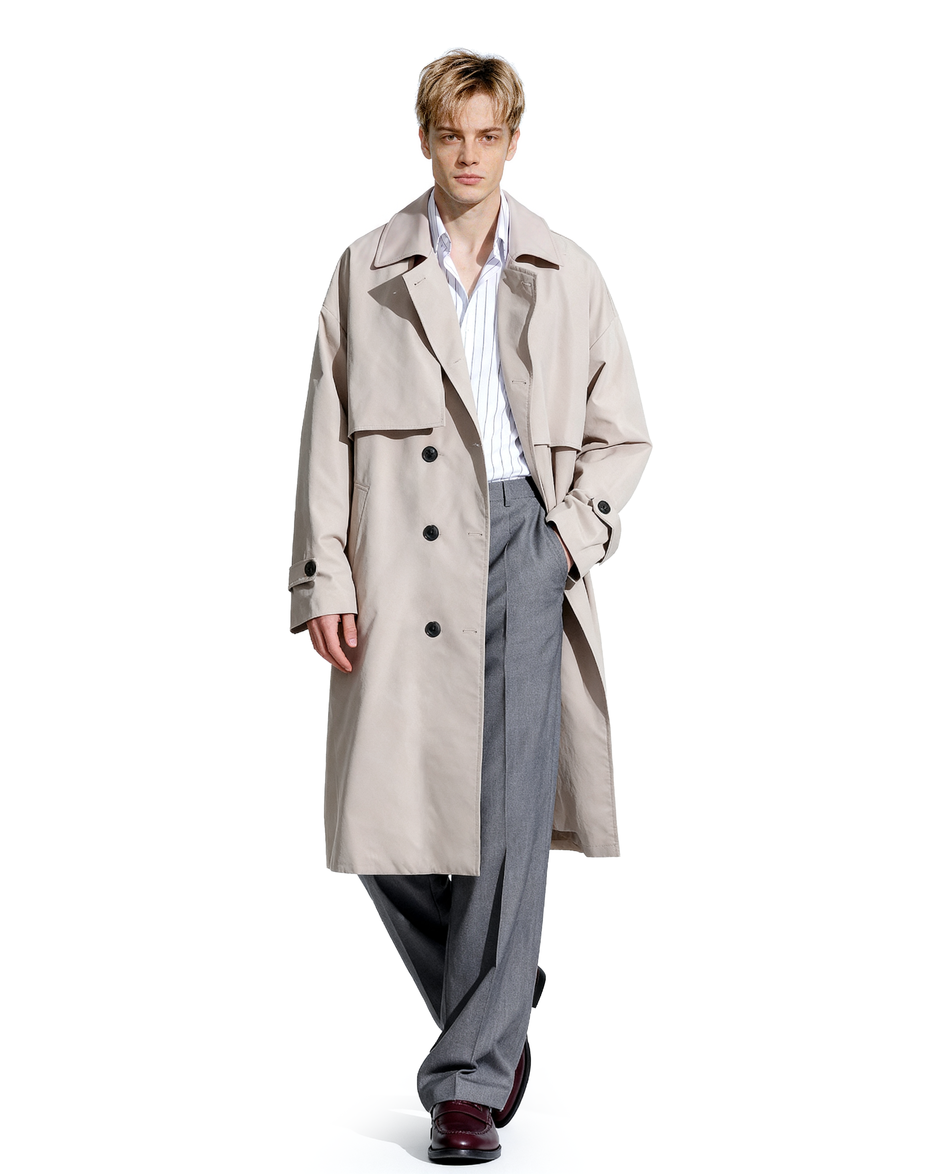 Oversized Long Trench Coat-5