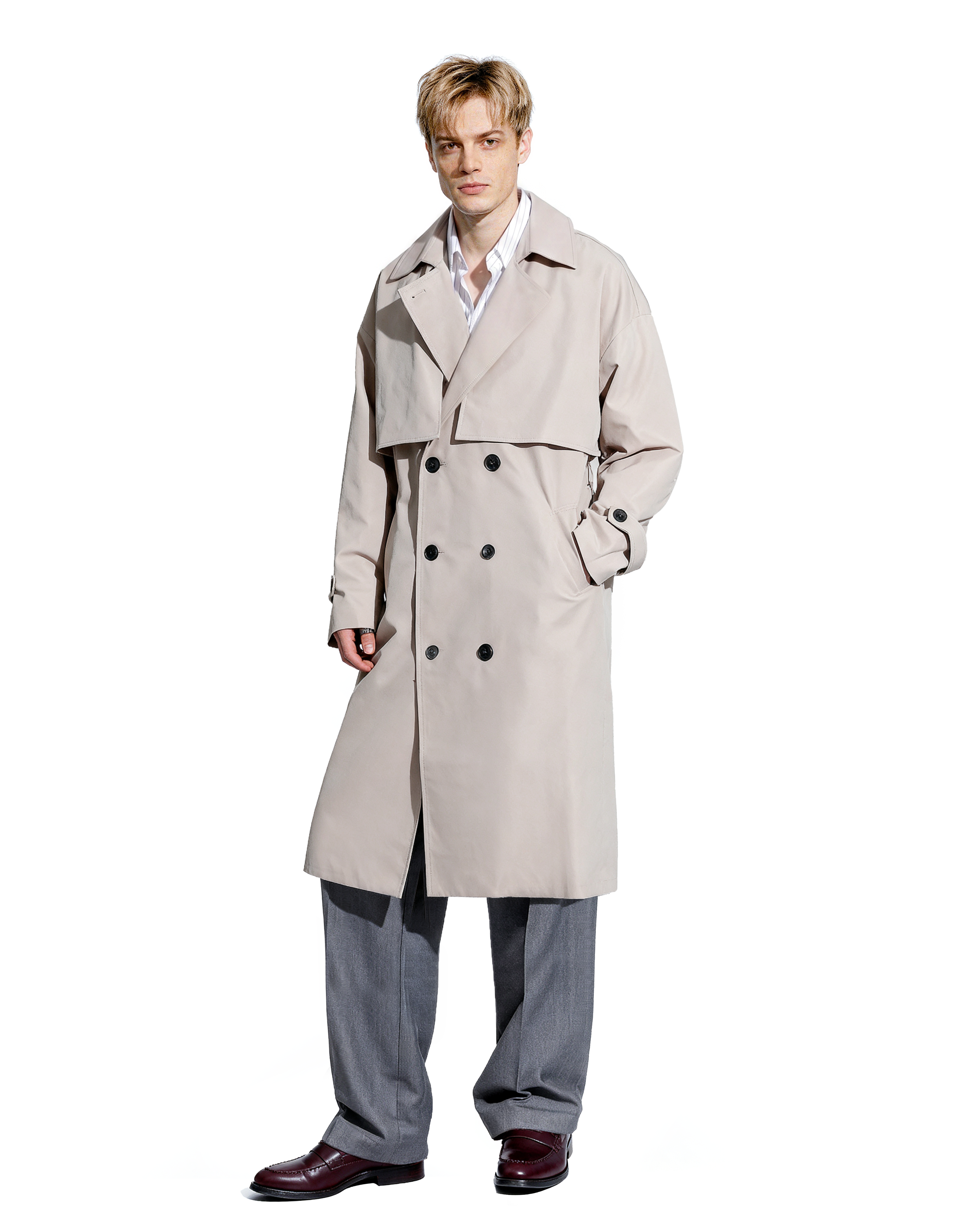 Oversized Long Trench Coat-3