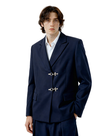 Oversized Fireman Buckle Blazer - nightcity clothing