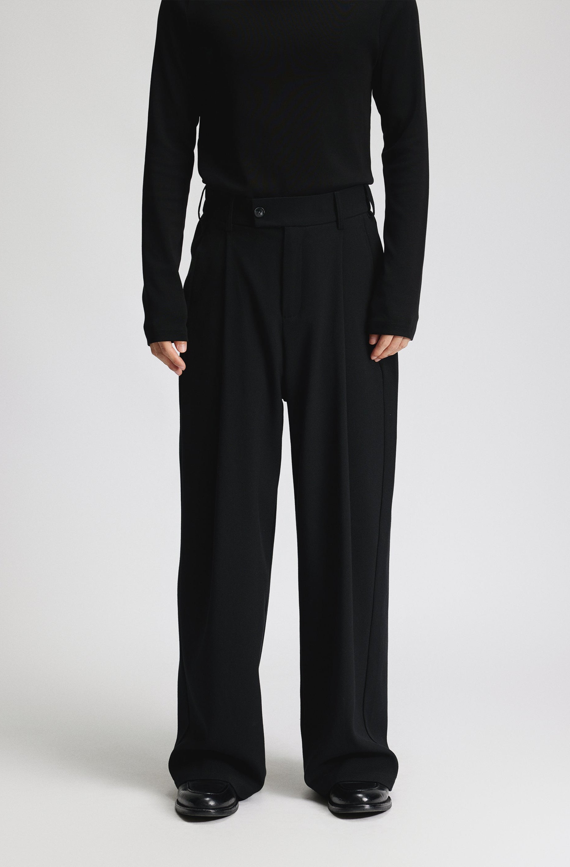 High-Waist Pleated Wide Leg Pants