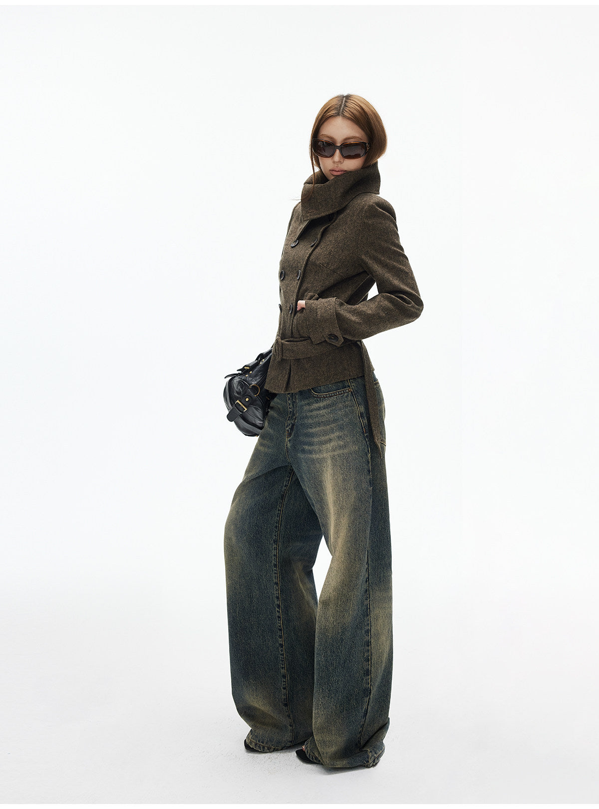 Slim Double-Breasted Wool-Blend Military Jacket - nightcity clothing