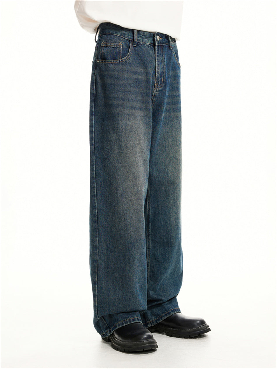 Wide Leg Vintage Faded Jeans