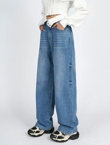 Fold-Over Waist Jeans