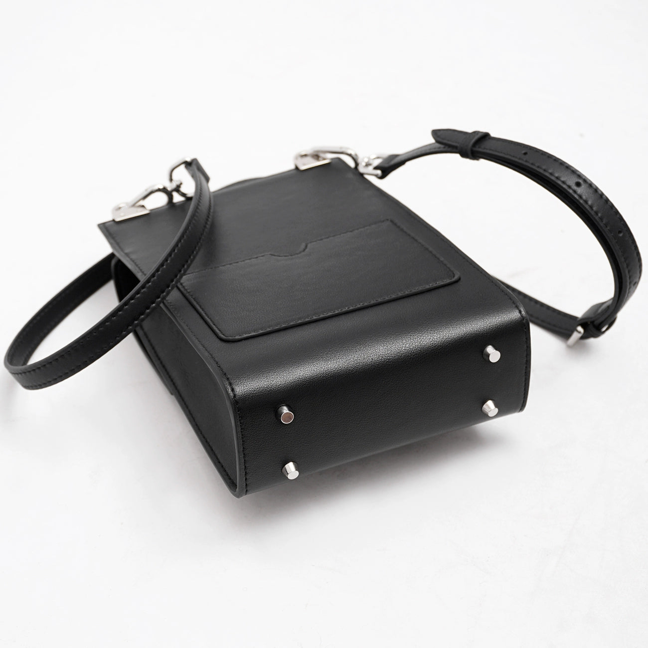 Crossbody Box Bag with Metal Latch-Lock Clasp