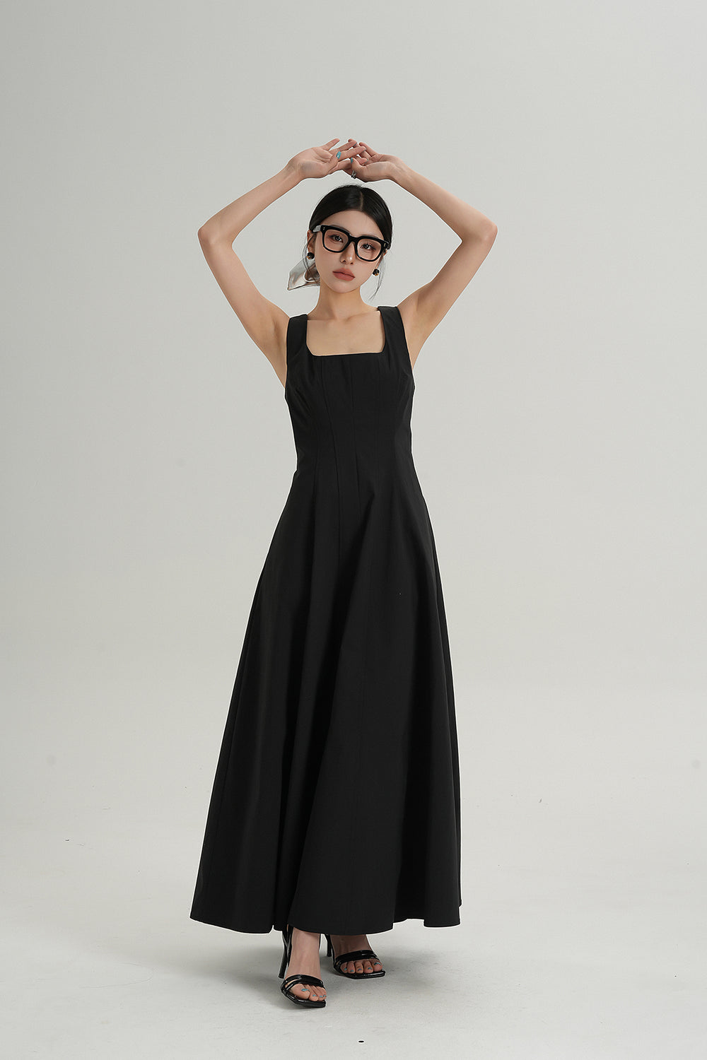 Sleeveless Square Neck Maxi Dress
