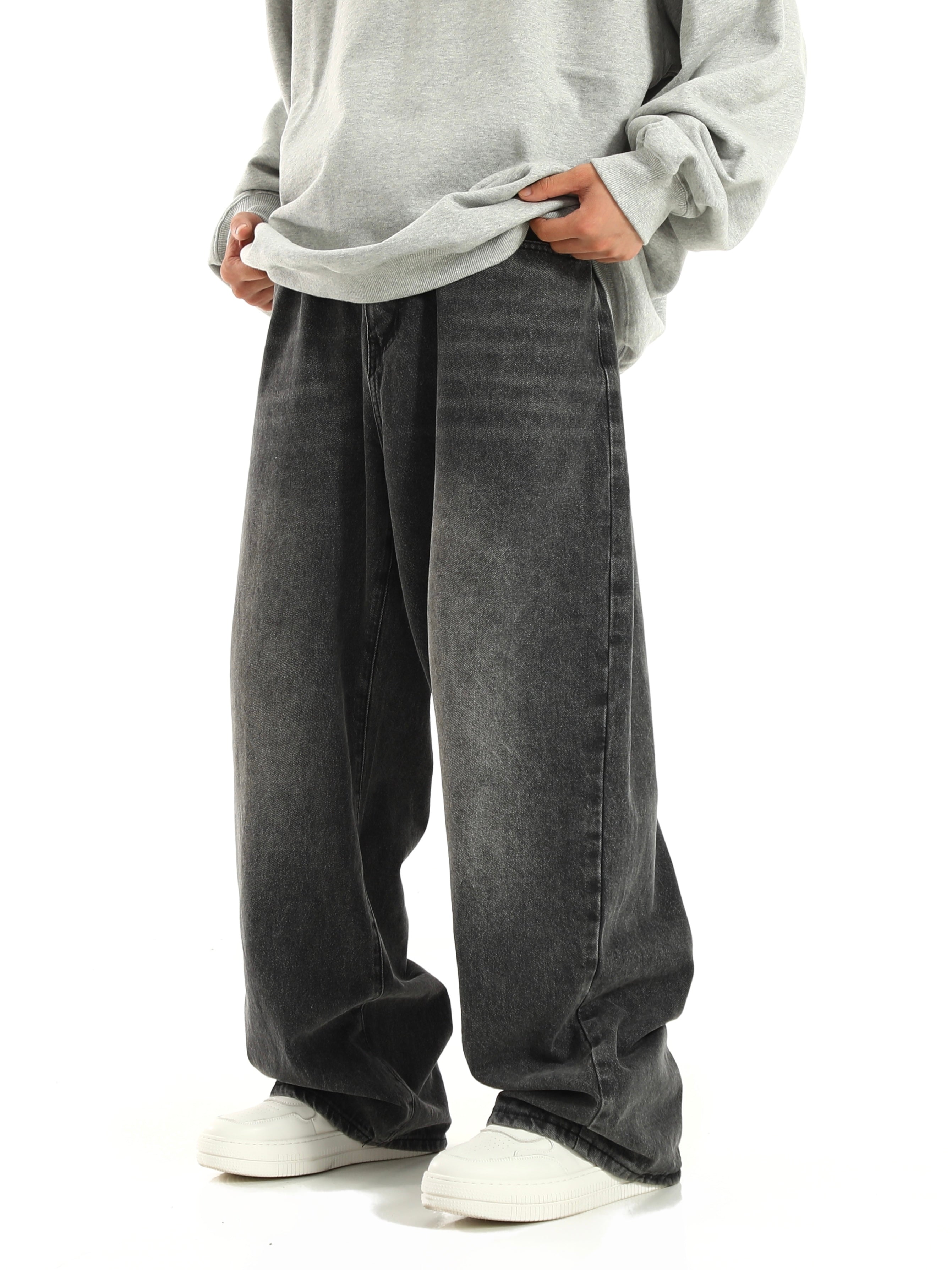 Faded Wide Leg Jeans