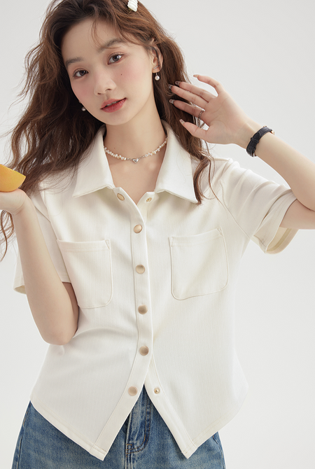 Collared Short Sleeve Button Shirt - nightcity clothing