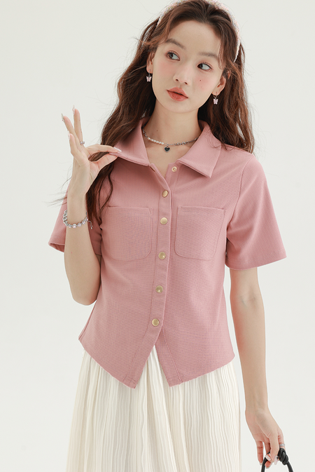Collared Short Sleeve Button Shirt - nightcity clothing