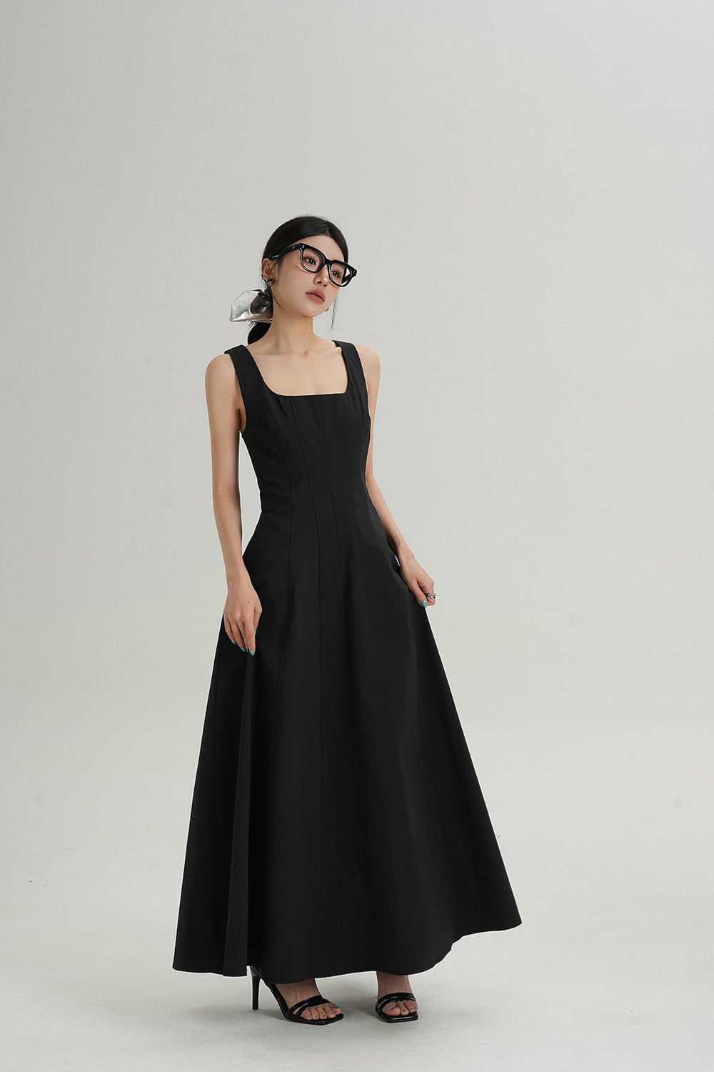 Sleeveless Square Neck Maxi Dress