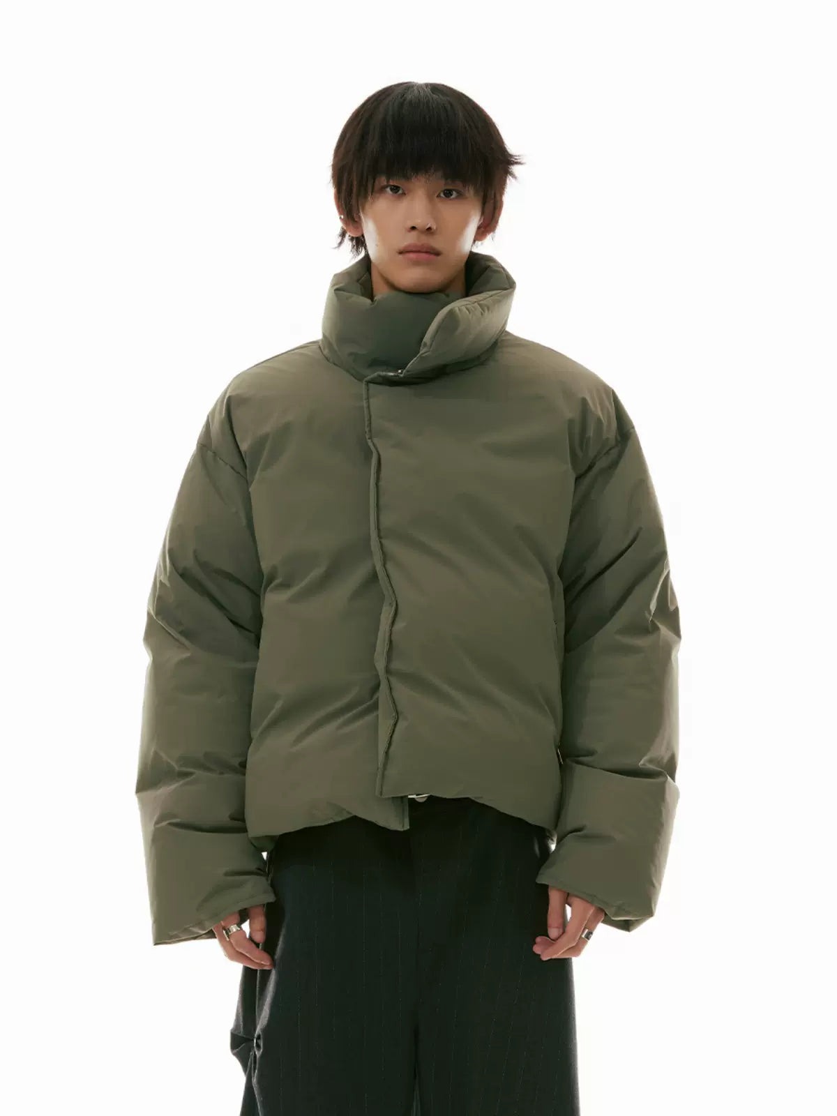 Puffer Jacket with Stand Collar