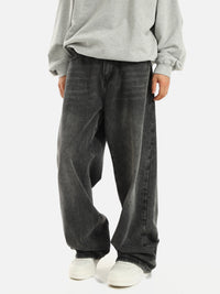 Faded Wide Leg Jeans