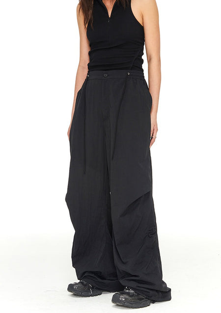 Extra Wide Leg Elastic Waist Pants - nightcity clothing