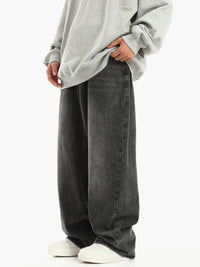 Faded Wide Leg Jeans