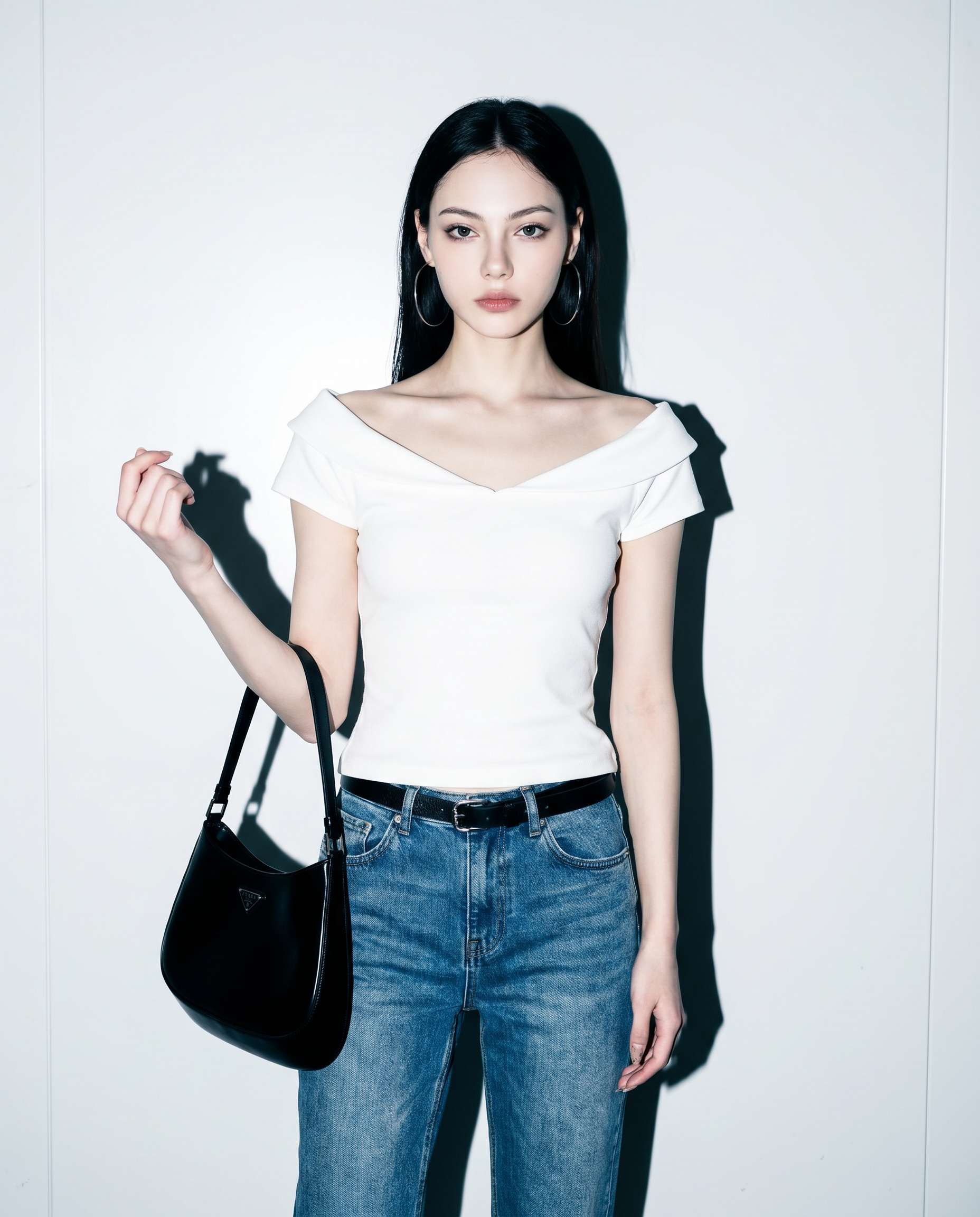 Off Shoulder Folded Collar Short Sleeve Top