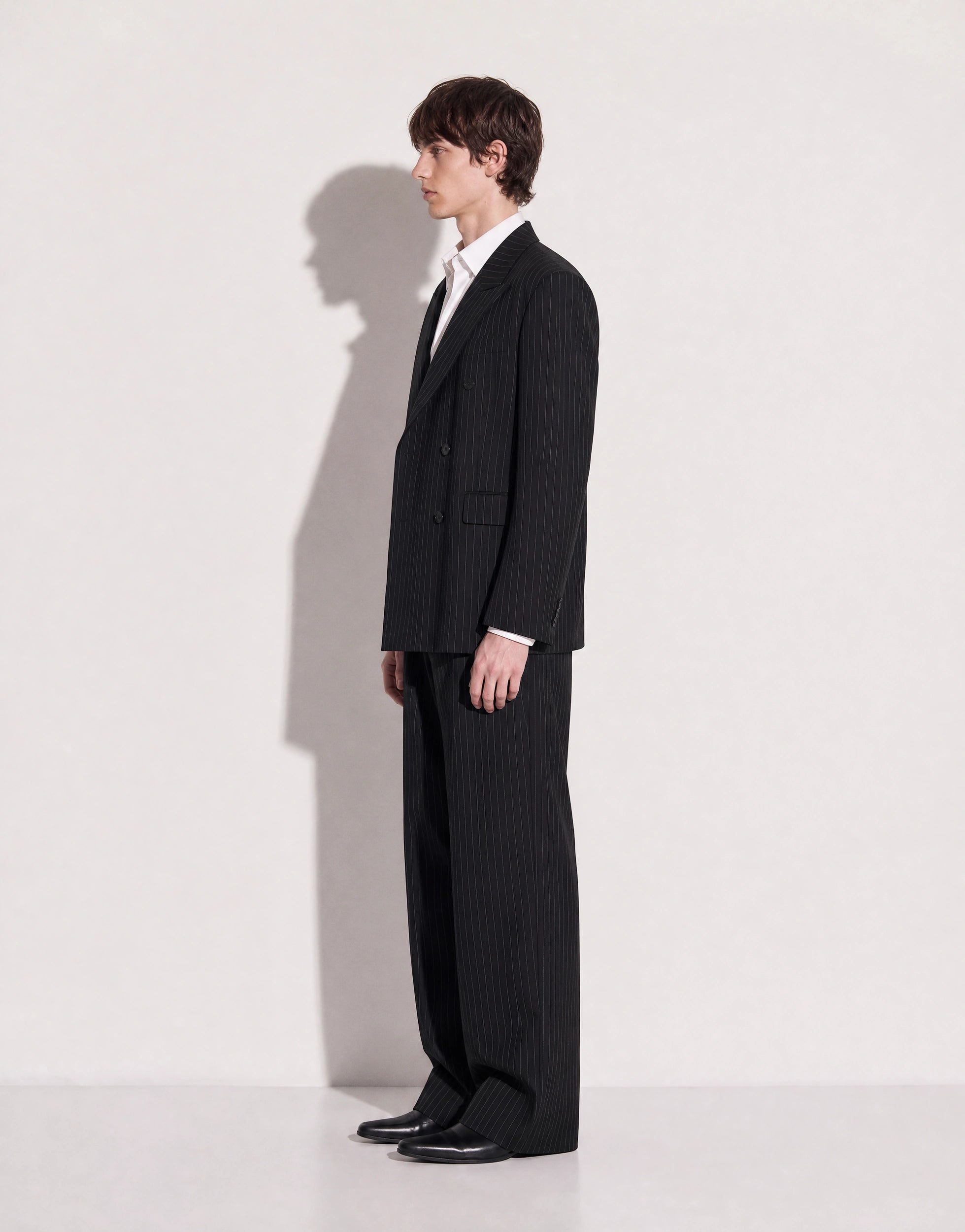 Oversized Wide-Pinstripe Double-Breasted Classic Suit-2