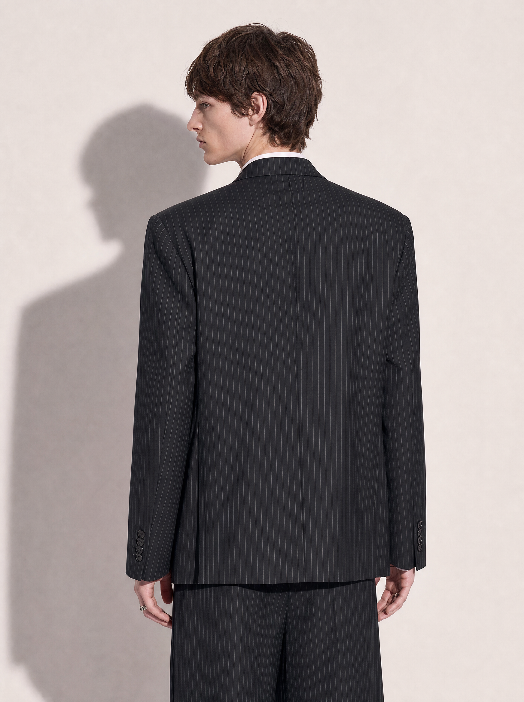 Oversized Wide-Pinstripe Double-Breasted Classic Suit-8