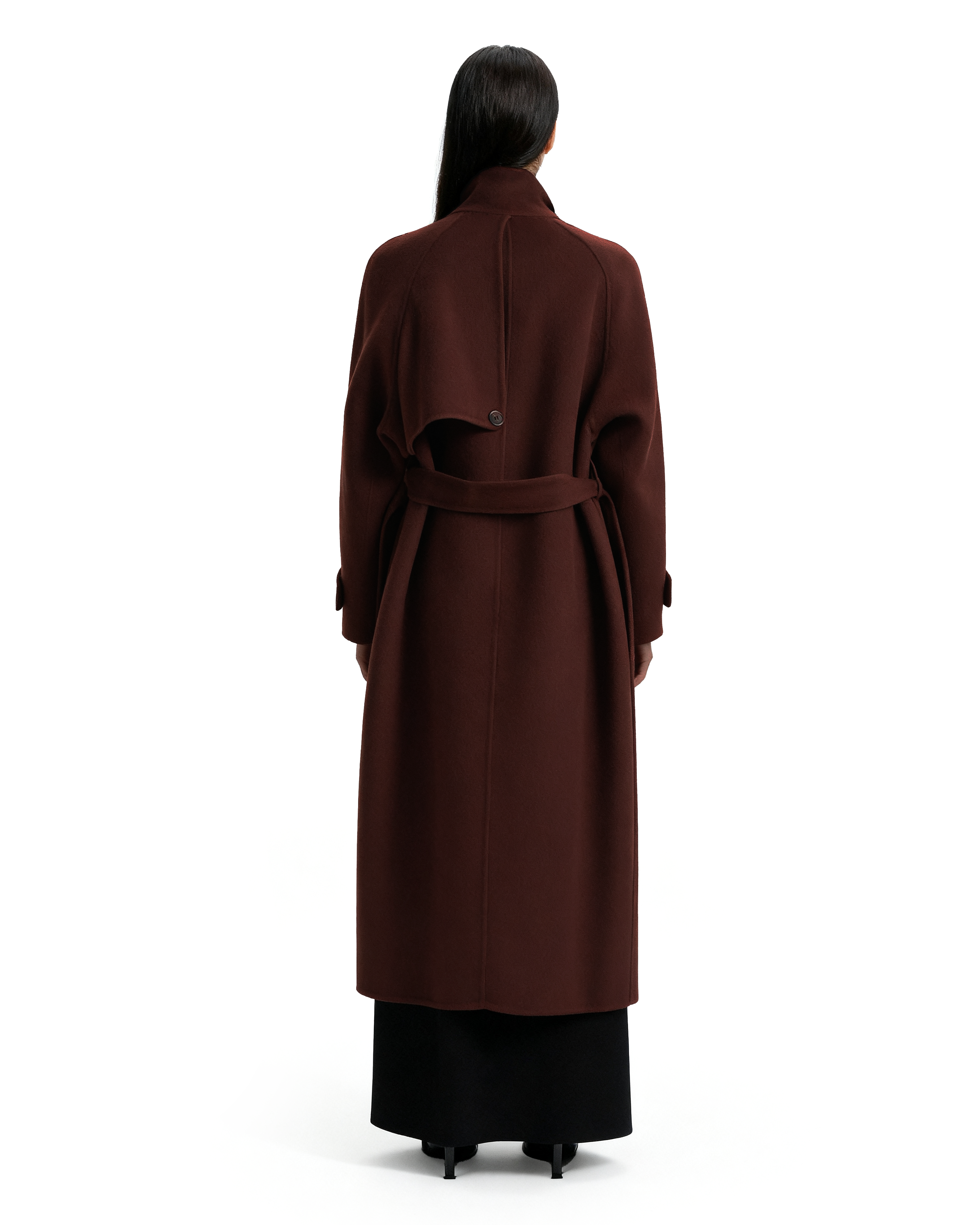 Oversized Double-Breasted Panelled Long Coat - nightcity clothing