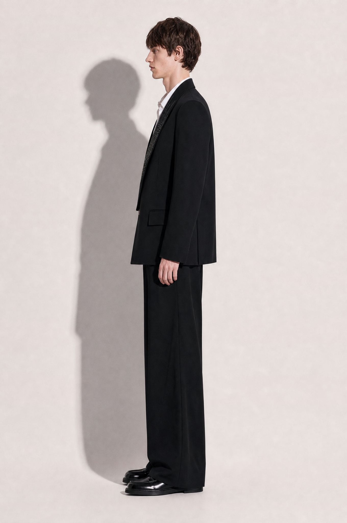 Rhinestone Shawl Lapel Structured Suit-3