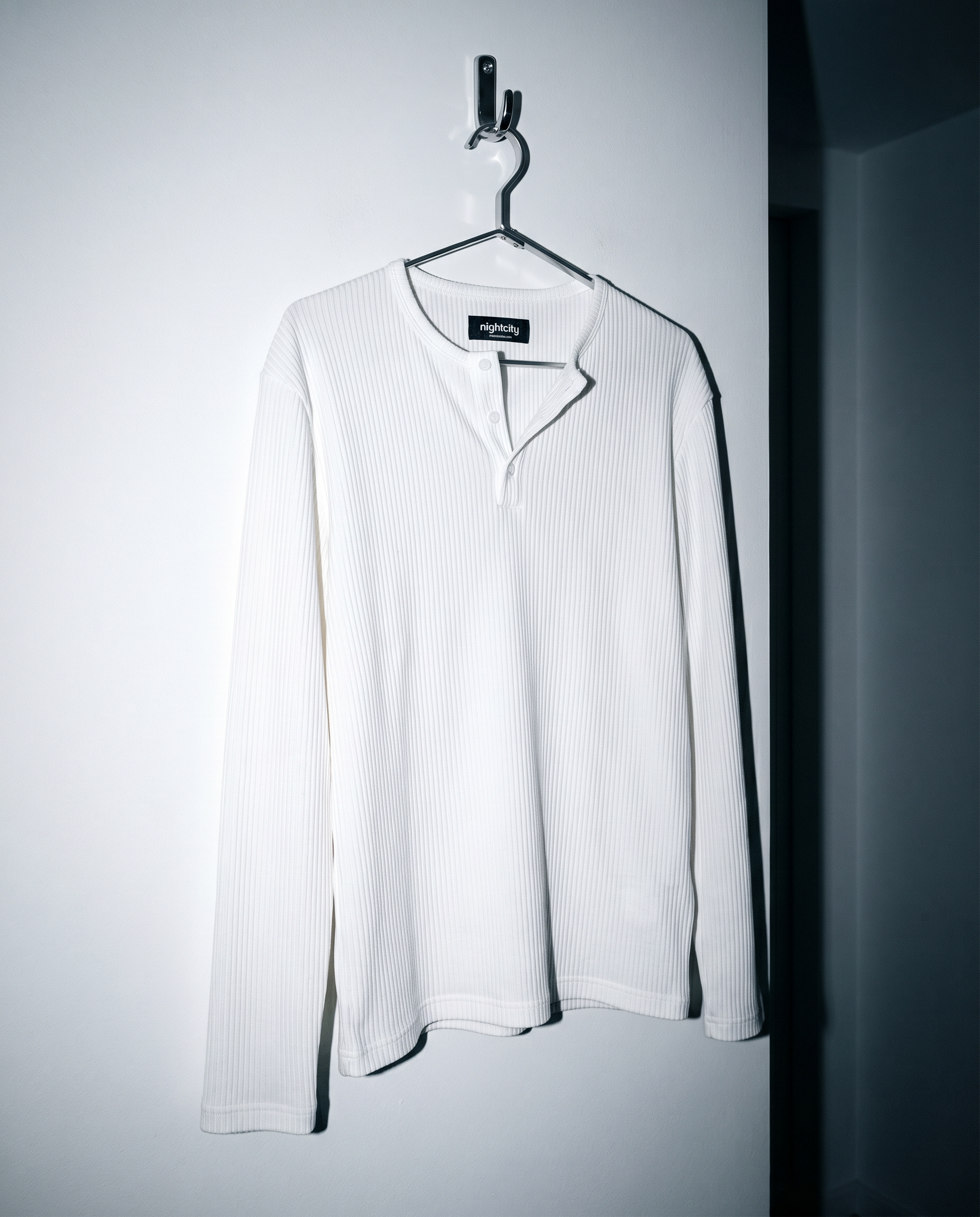 Ribbed Knit Henley Collar Sweater-17
