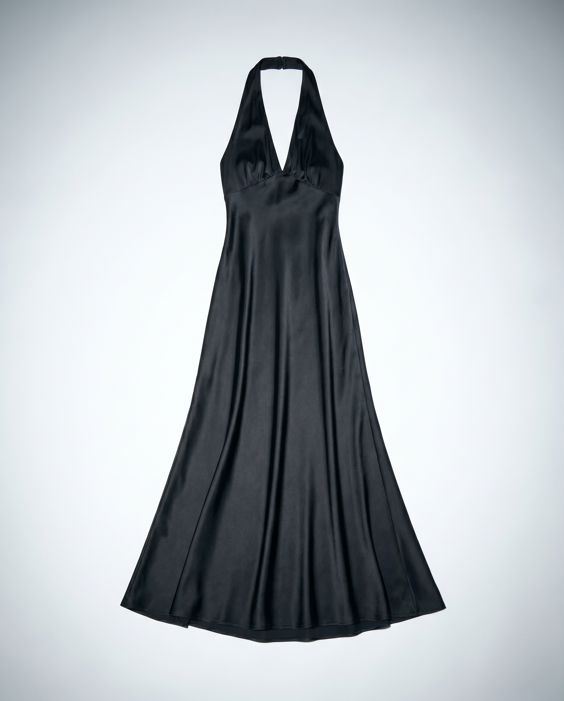 Satin Plunge Backless Maxi Slip Dress-16