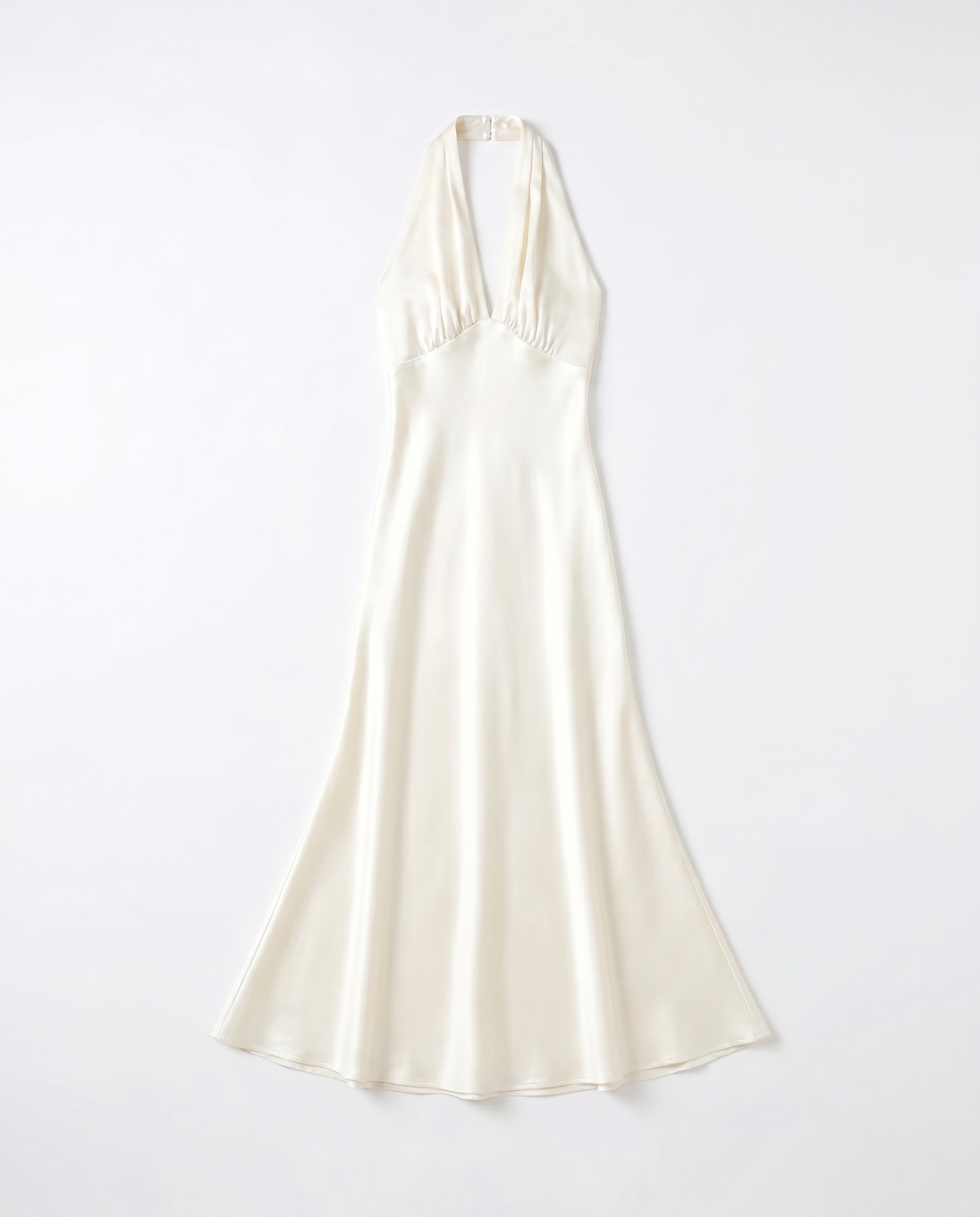 Satin Plunge Backless Maxi Slip Dress-8