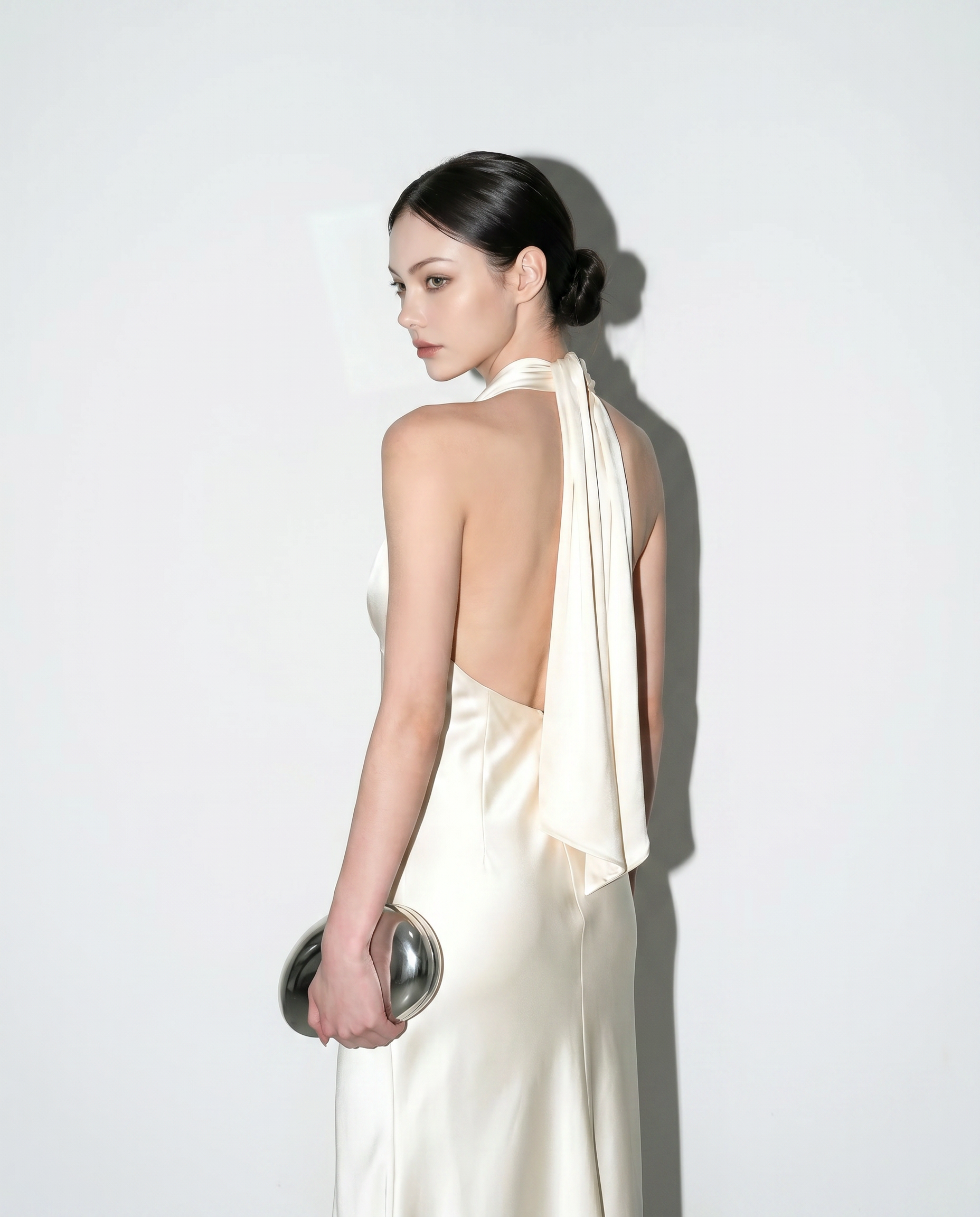 Satin Plunge Backless Maxi Slip Dress-6