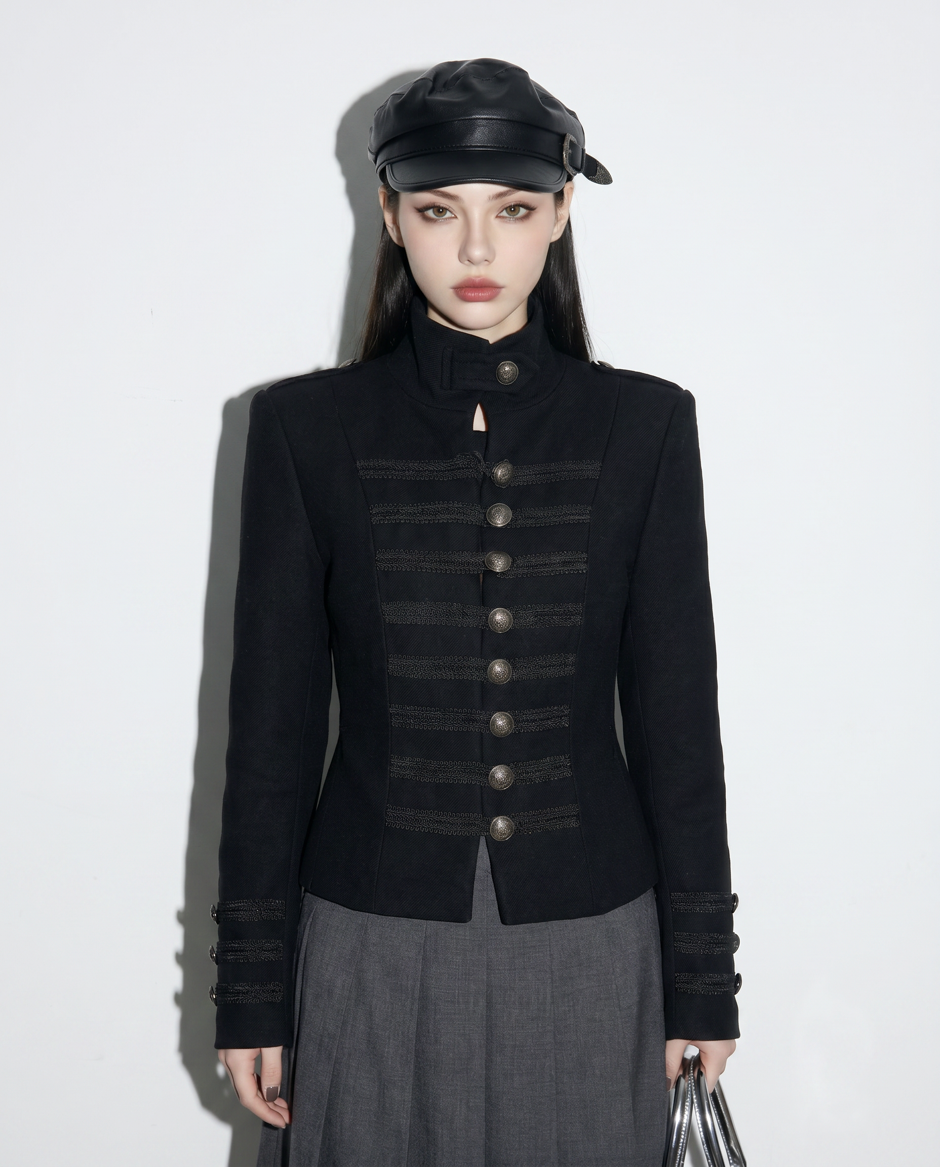 Structured Braid Military Napoleon Jacket-2