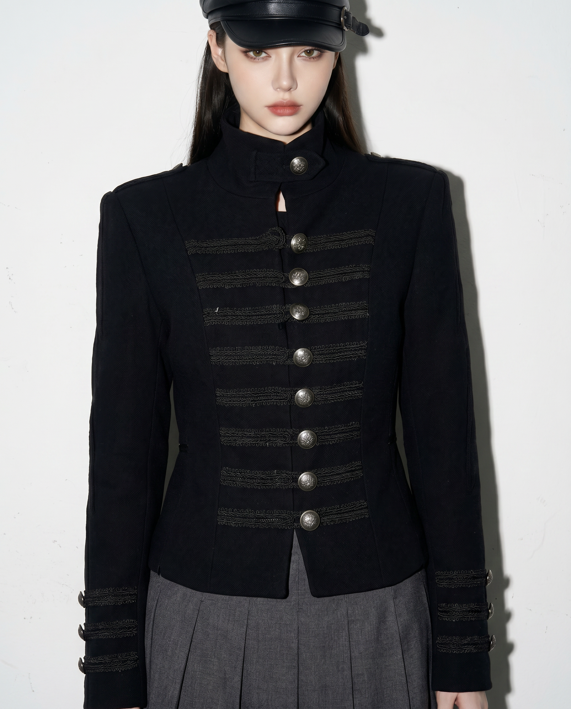 Structured Braid Military Napoleon Jacket-4
