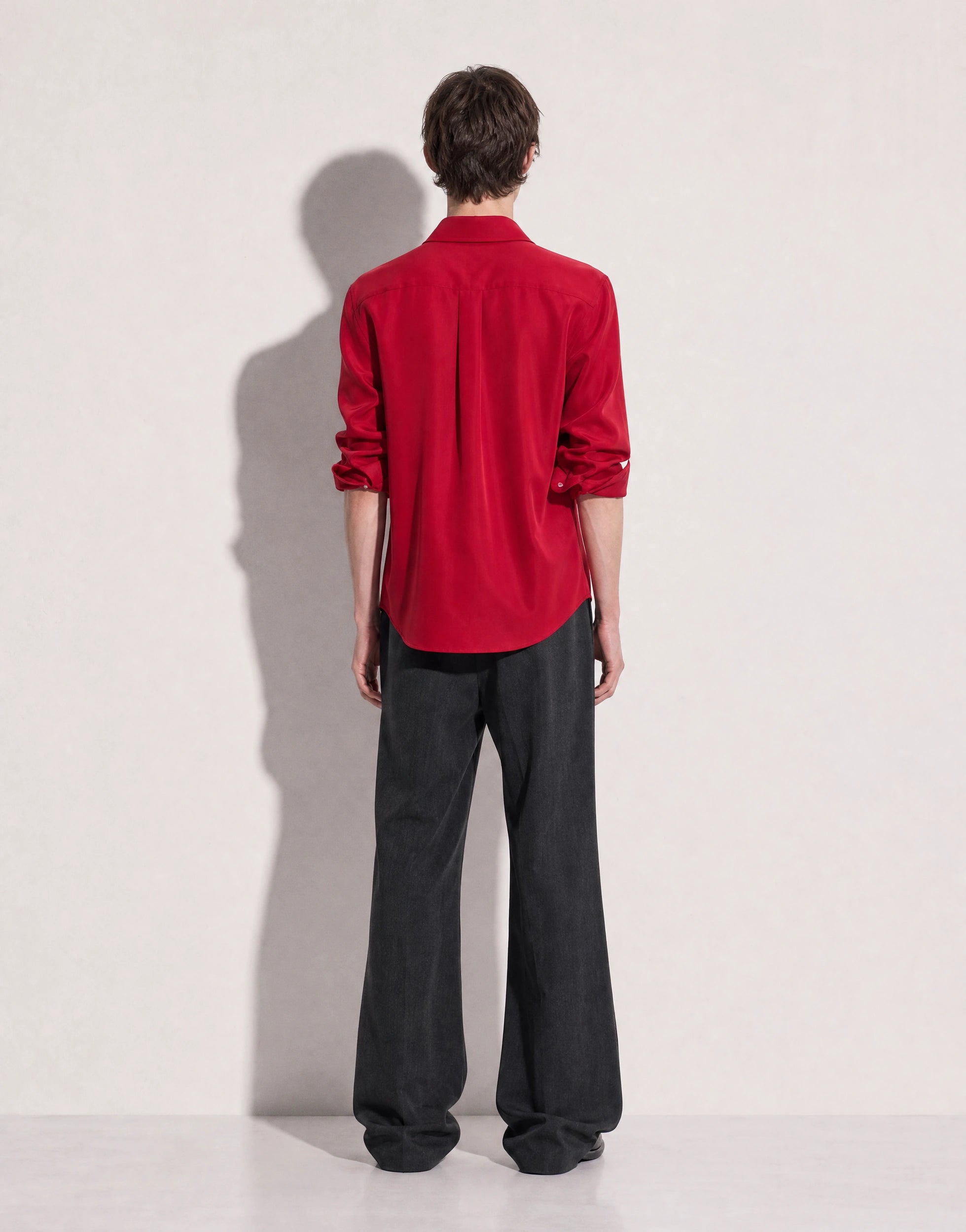 Structured Shoulder Padded Button-Up Shirt-19