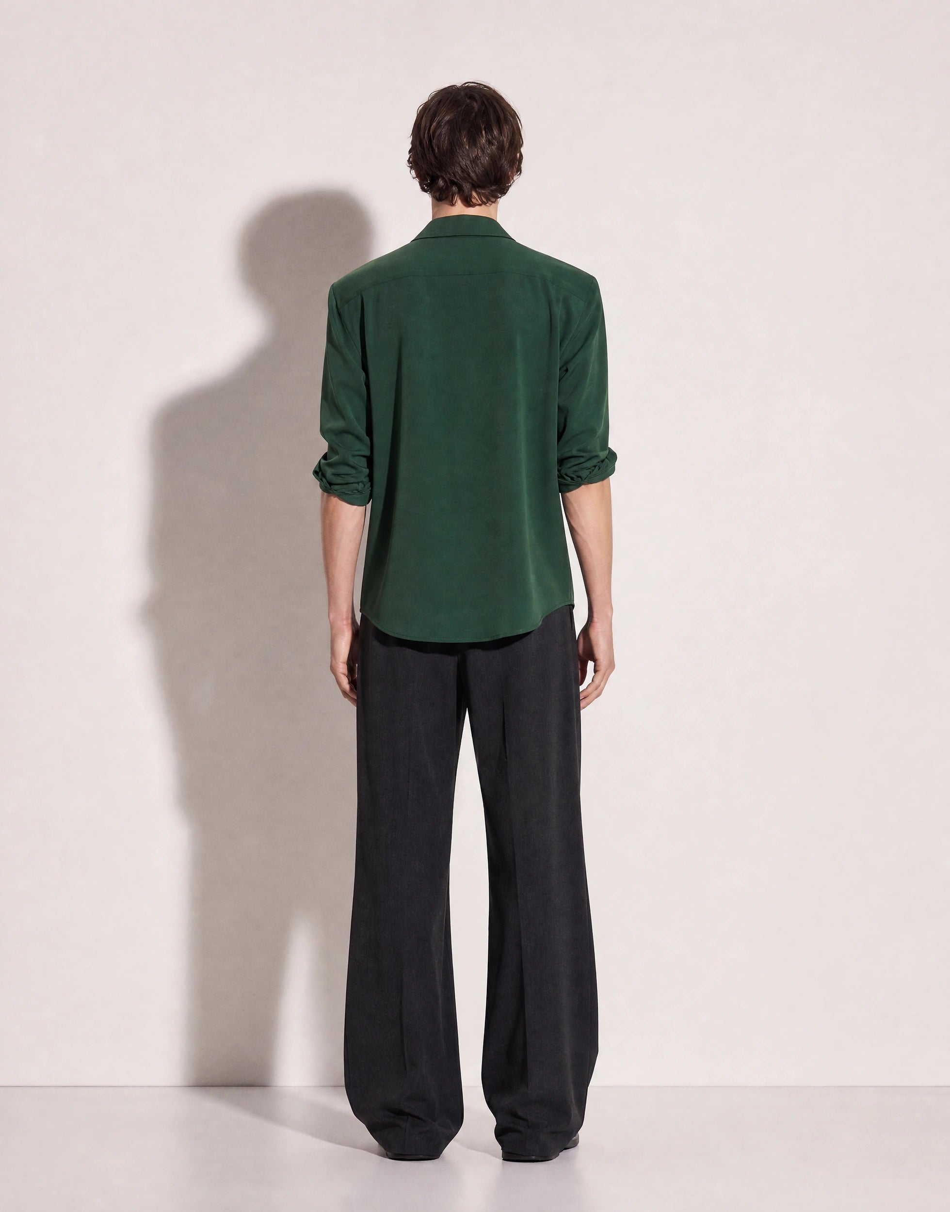 Structured Shoulder Padded Button-Up Shirt-26