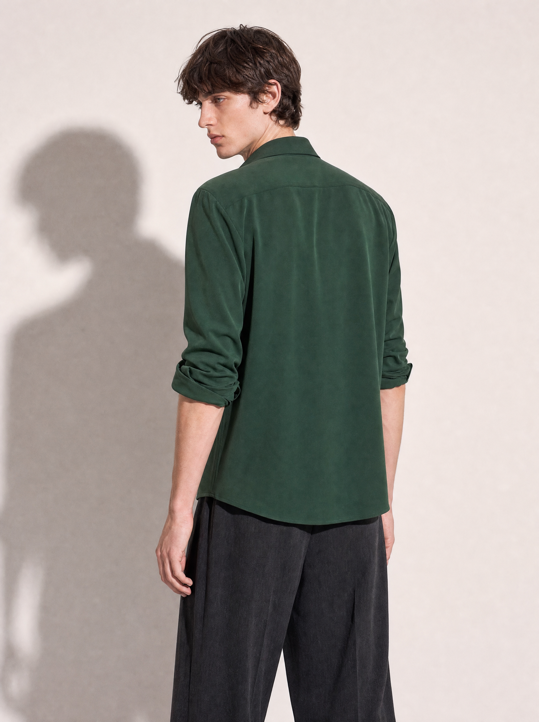 Structured Shoulder Padded Button-Up Shirt-22