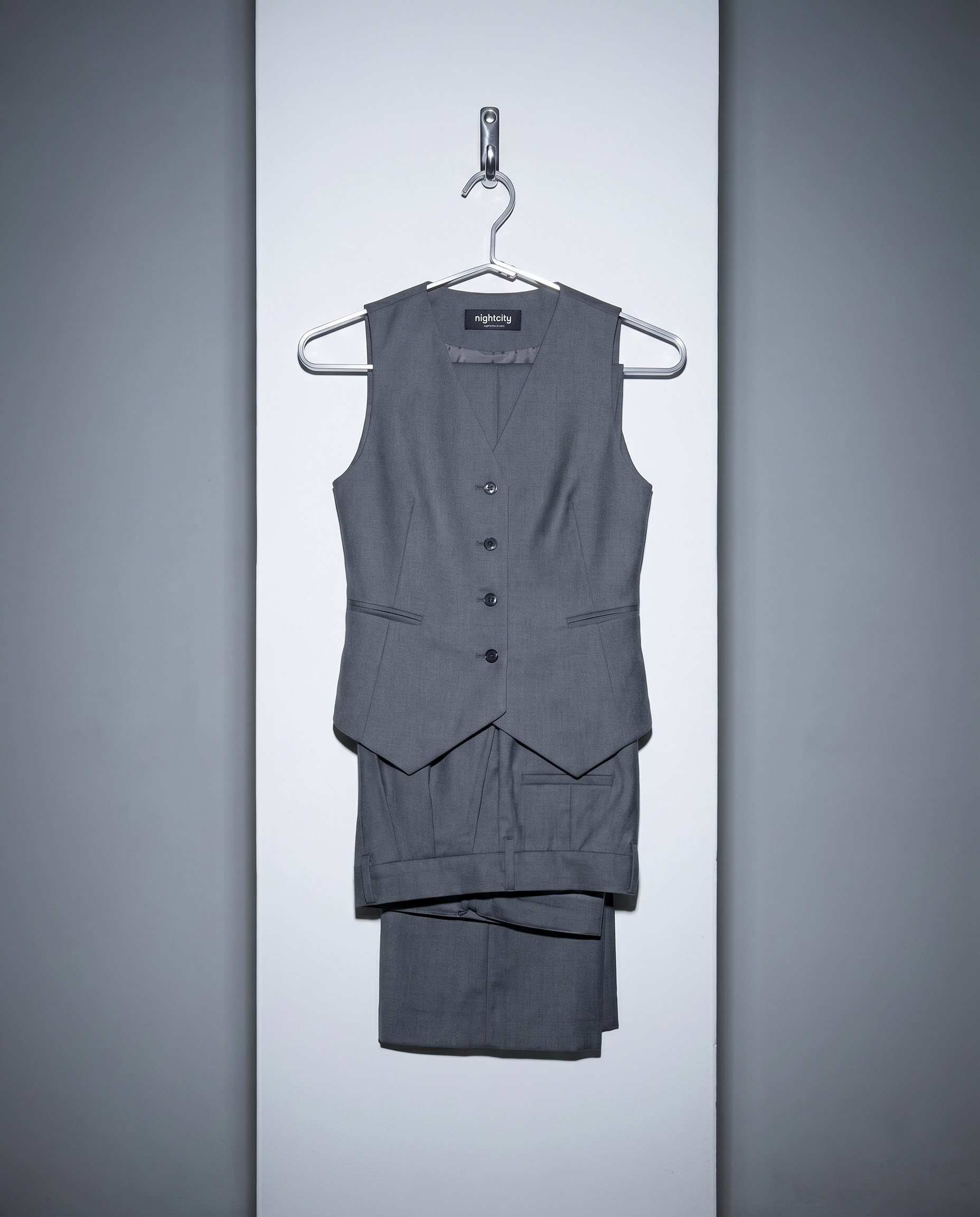 Tailored Criss Cross Back Vest and Pleated Wide Leg Trouser Set-12