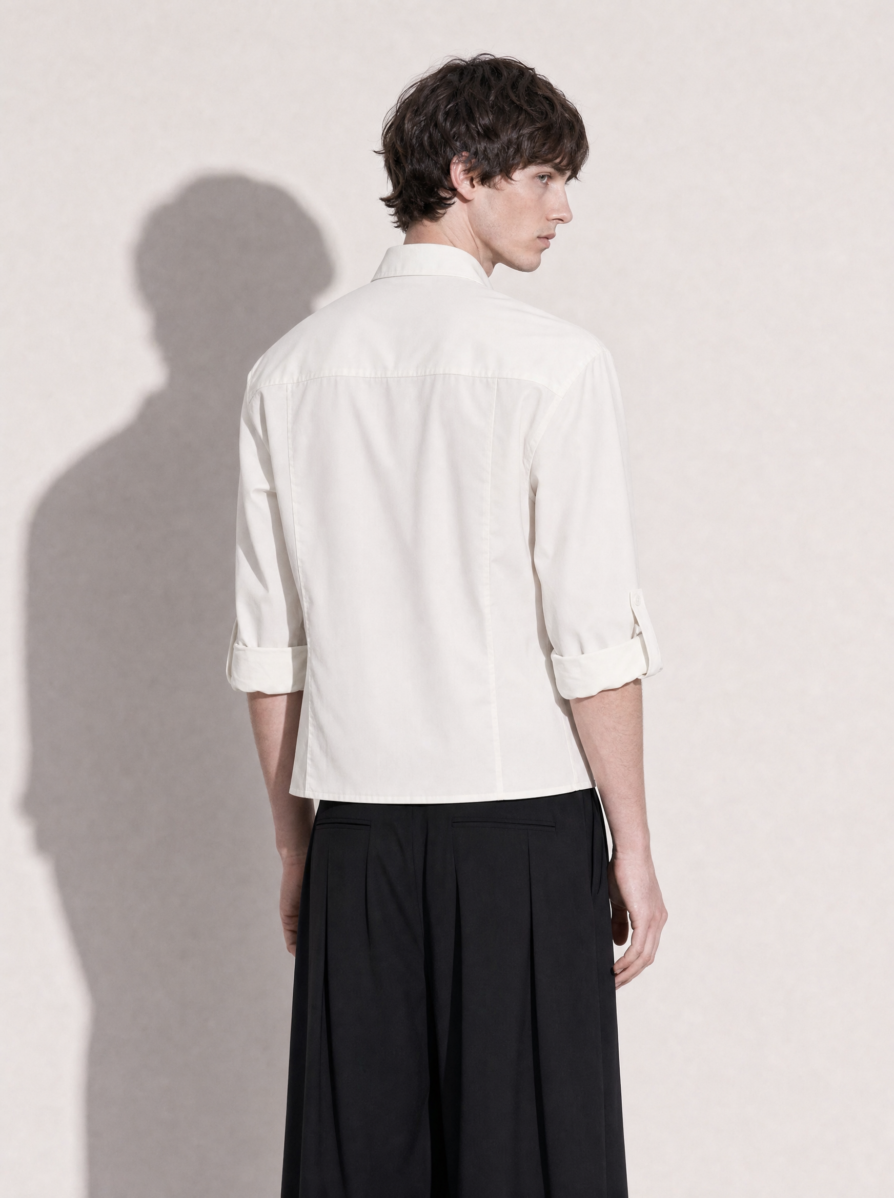 Tapered Waist Structured Shoulder Shirt-7