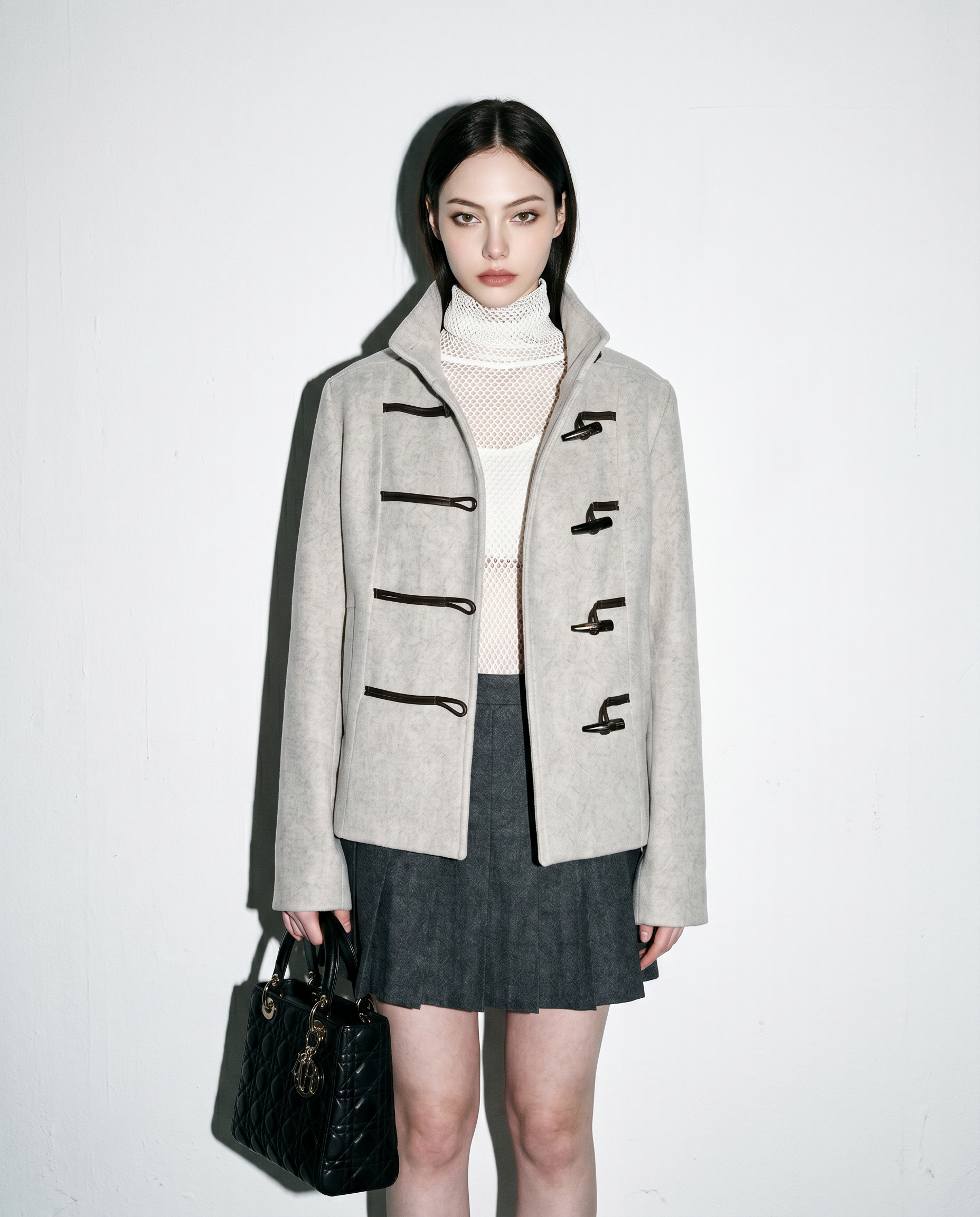 Wool Blend Toggle Button Military Jacket-2