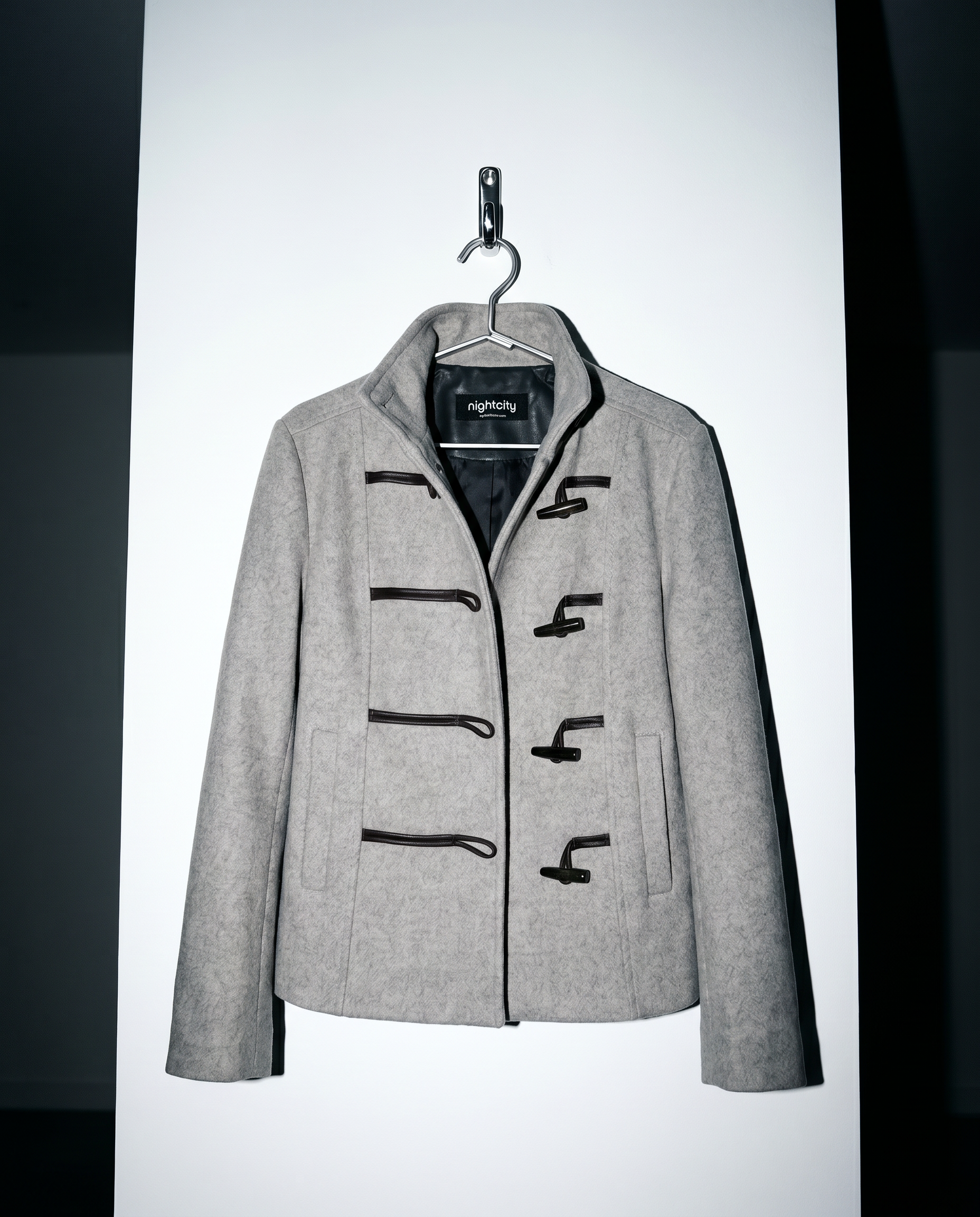 Wool Blend Toggle Button Military Jacket-7
