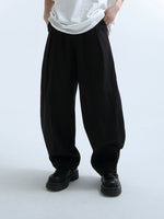 Texture-Print Wide-Leg Pleated Pants - nightcity clothing